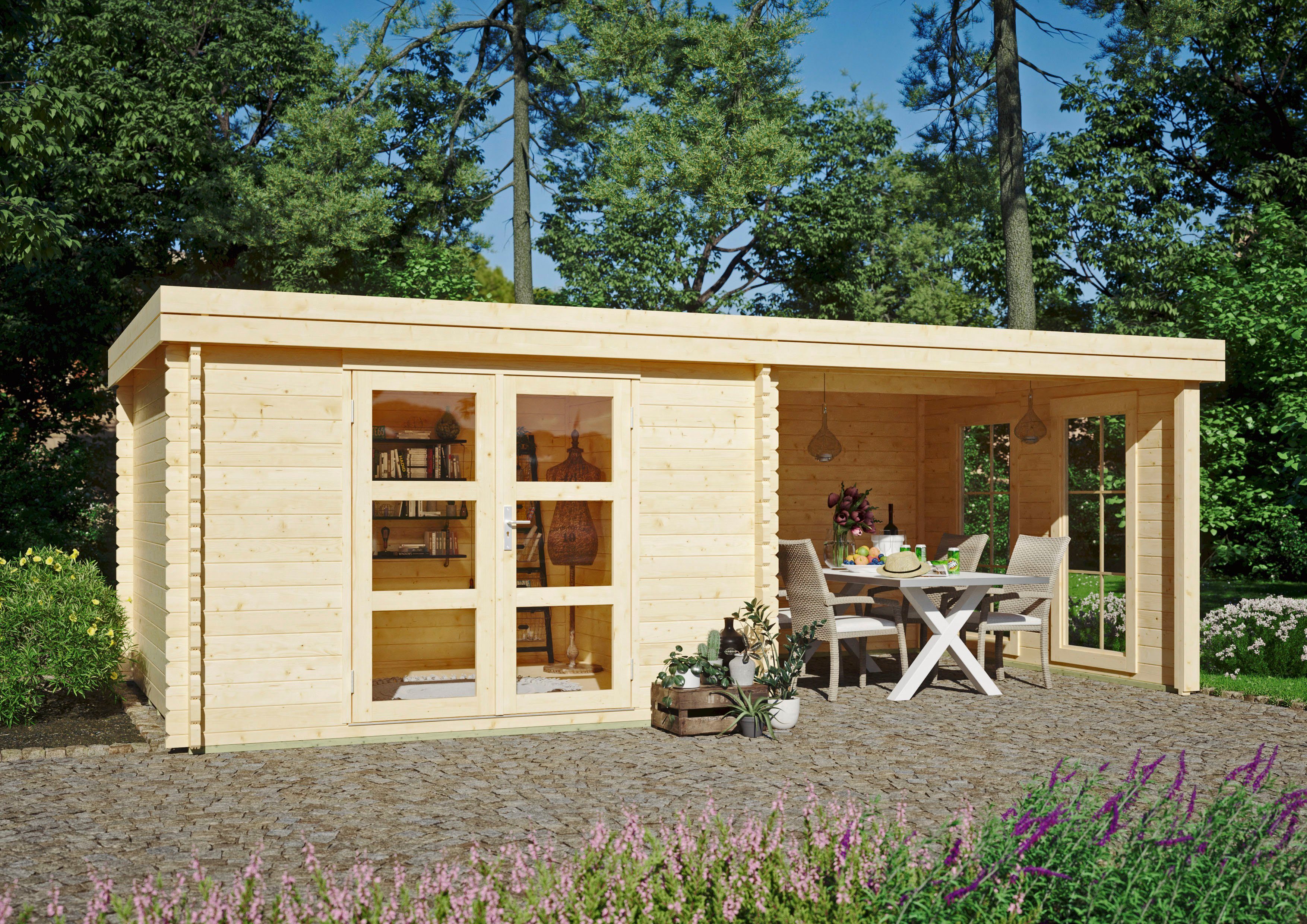 Schluchsee, cm, BxT: Gartenhaus naturbelassenem aus 623x332 Kiehn-Holz Fichtenholz