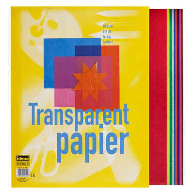 Idena Transparentpapier Idena Transparentpap. A4 10 Blatt farbig sortiert