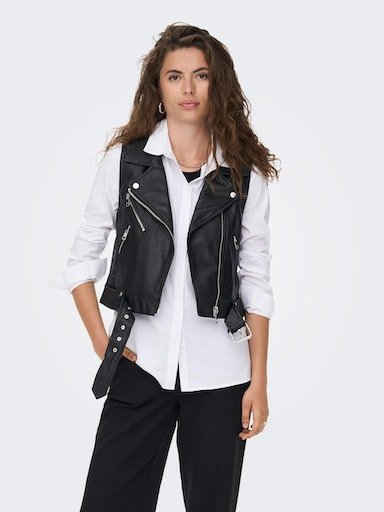 ONLY Lederimitatweste ONLVERA FAUX LEATHER WAISTCOAT OTW NOOS