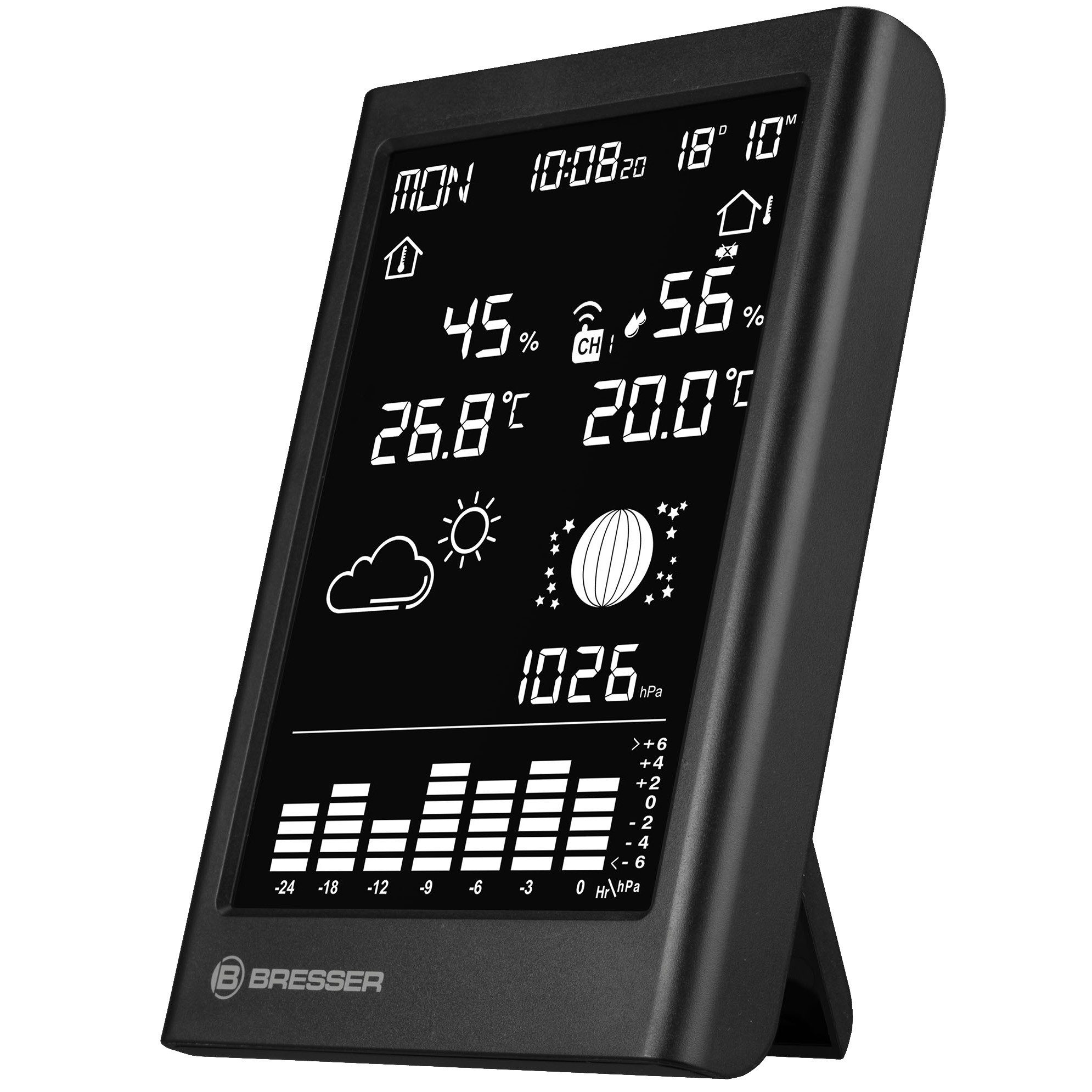 Funkwetterstation BRESSER Funk-Wetterstation MeteoTemp TBV