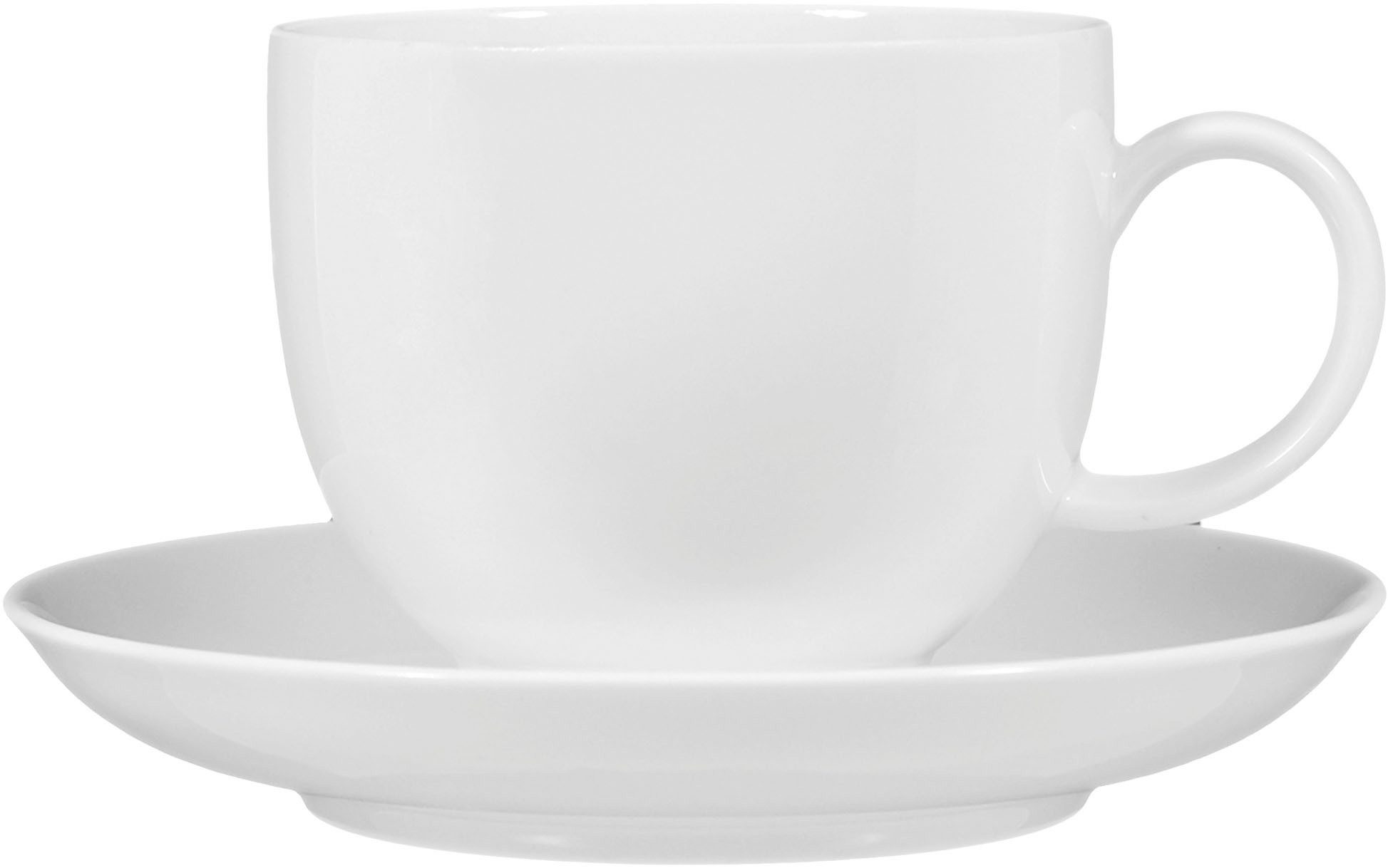 Seltmann Weiden Kaffeeservice Geschirr-Set, Service Lido (18-tlg), 6 Personen, Porzellan, Tassen, Untertassen, Teller, 18 Teile, für 6 Personen, Made in Germany