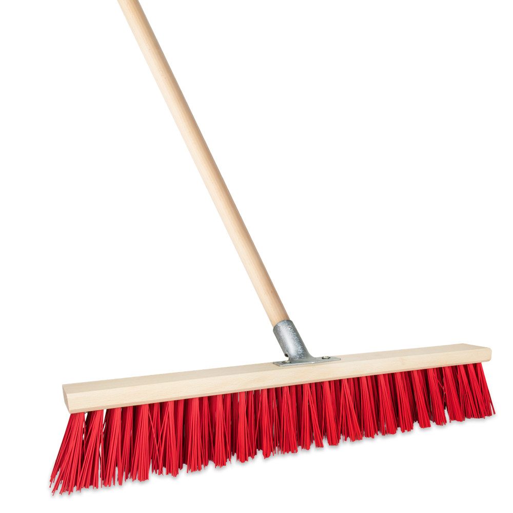 Prima-Online Straßenbesen Straßenbesen Kehrbesen Saalbesen Gartenbesen 30-100cm, mit Stiel 150cm