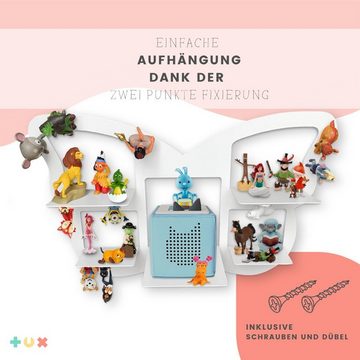 TUX Wandregal Regal passend für Toniebox "Schmetterling", Komplett-Set, Made in Germany