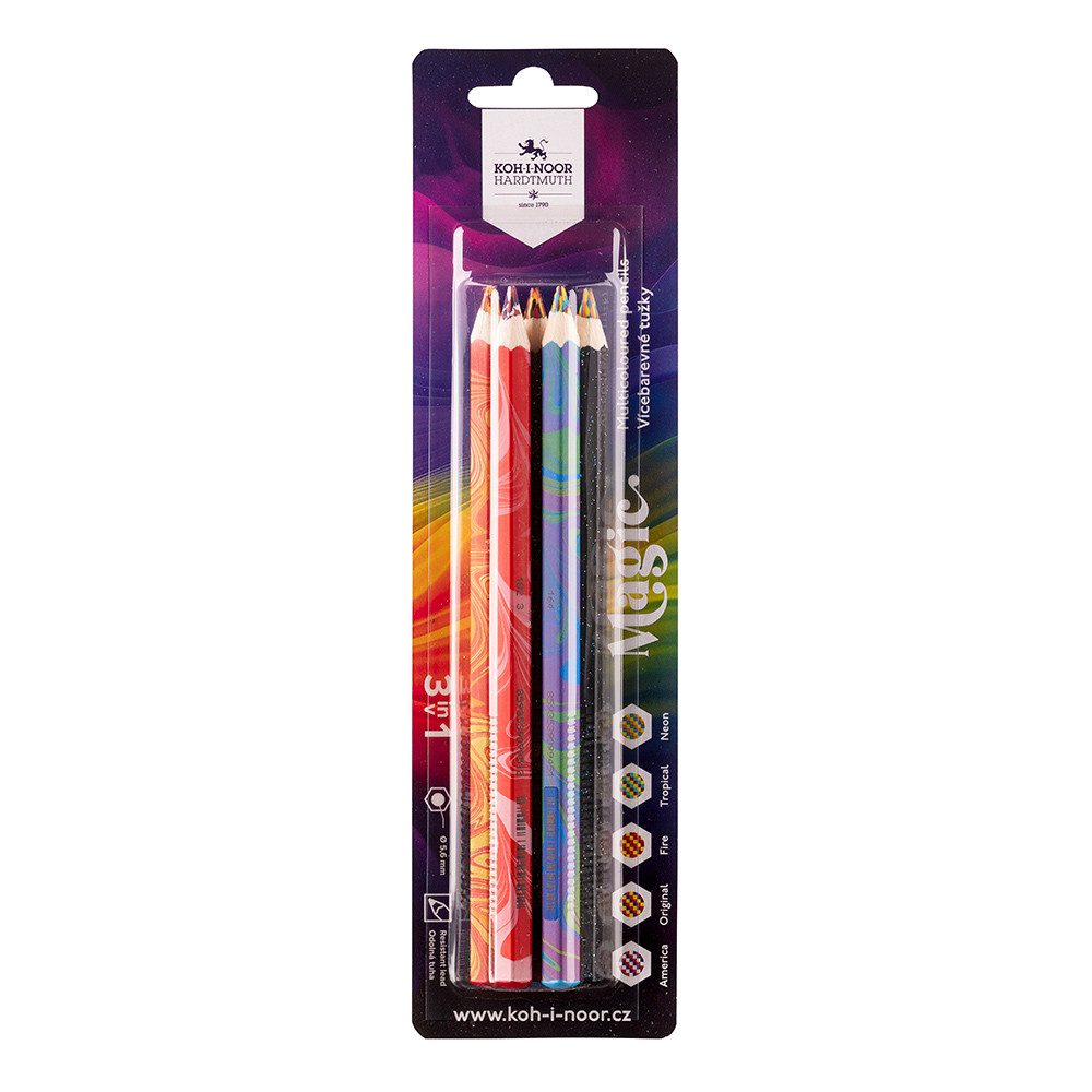 KOH-I-NOOR Buntstift KOH Farbstifte Magic Jumbo 5er