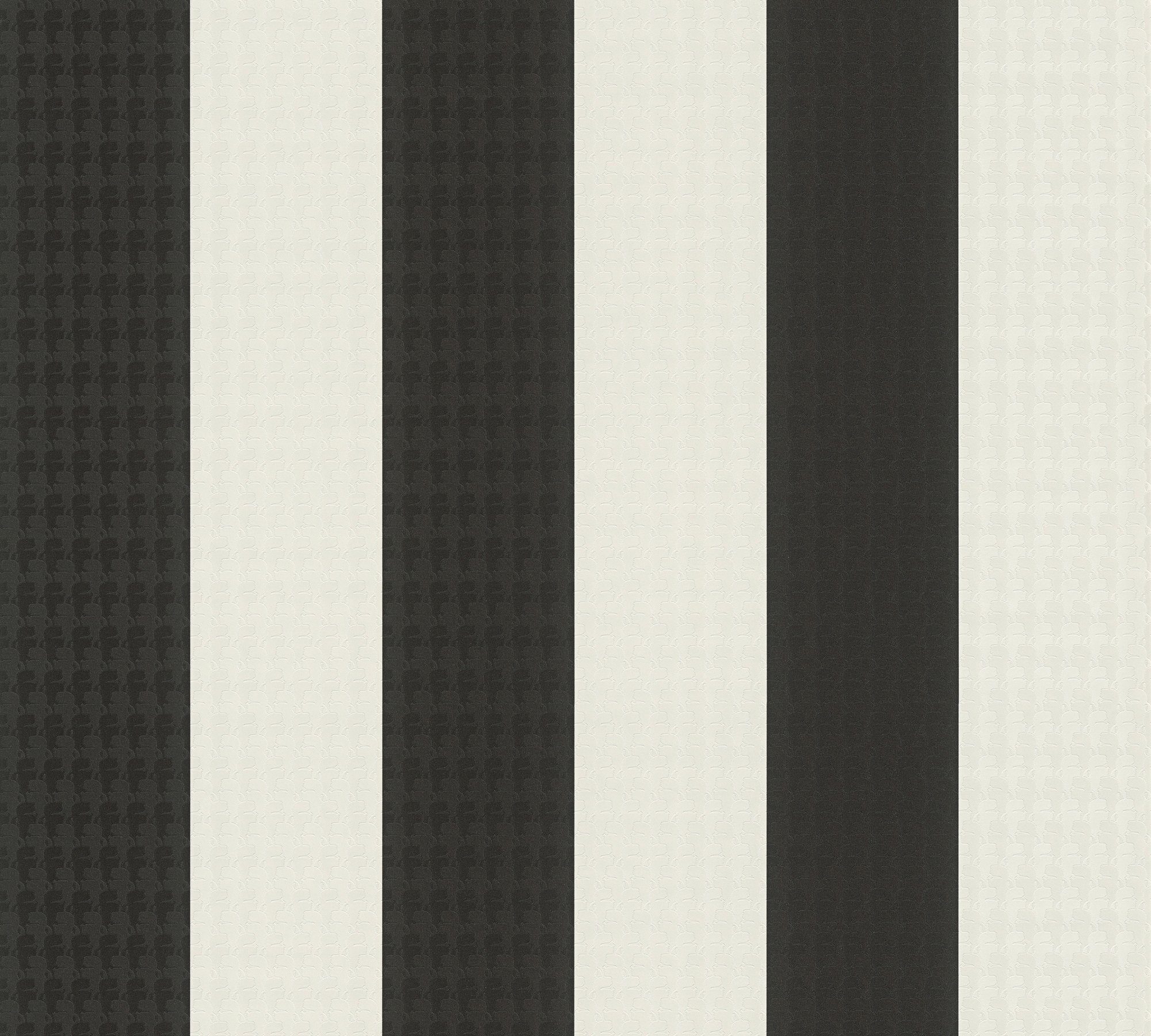 Architects Paper Vliestapete Stripes, Streifen, gestreift, Streifentapete Tapete Designer Karl Lagerfeld schwarz/weiß