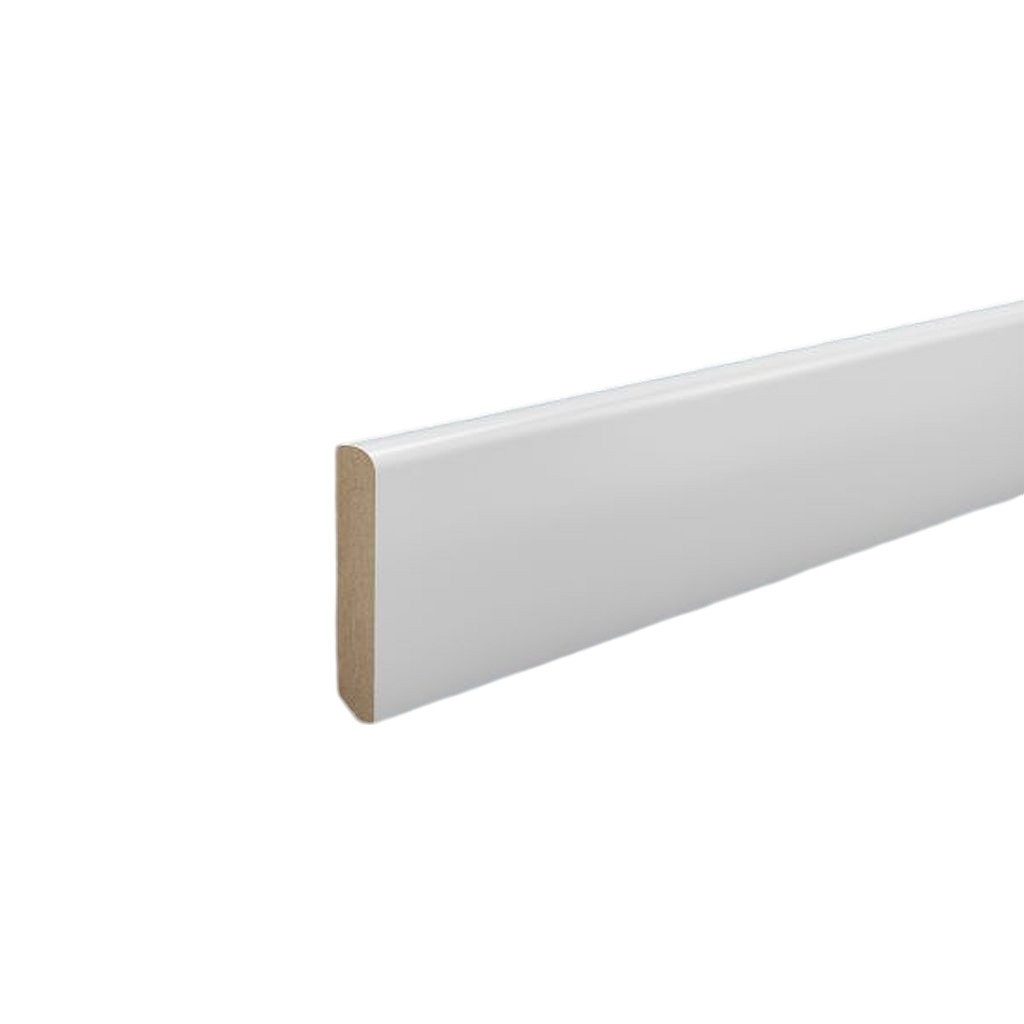 Südbrock Sockelleiste Sockelleiste weiß 10 x 58 MDF foliert RAL 9016 Fußleiste, L: 250 cm, H: 5.8 cm, 1-St.
