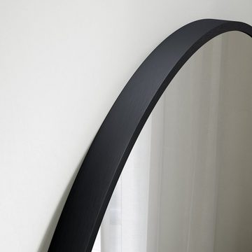 SONNI Schminkspiegel Schminkspiegel wand, rund, Schwarz, 40 /50 /60 cm mit Aluminiumrahmen, Badspiegel, Wandspiegel, Hängespiegel, flurspiegel