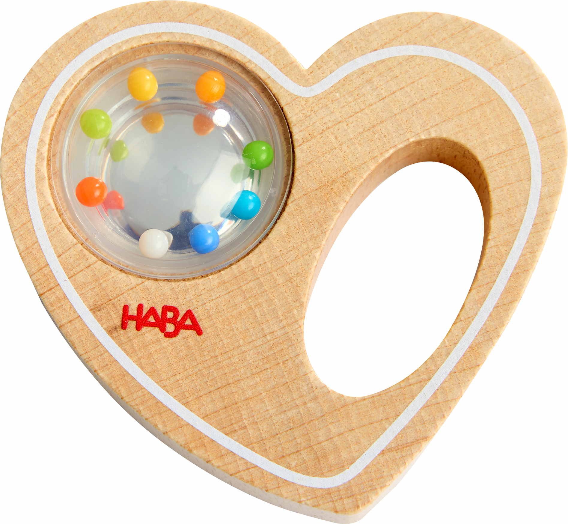 Haba Rassel Babywelt Rasselgreifling Herz 2013800001