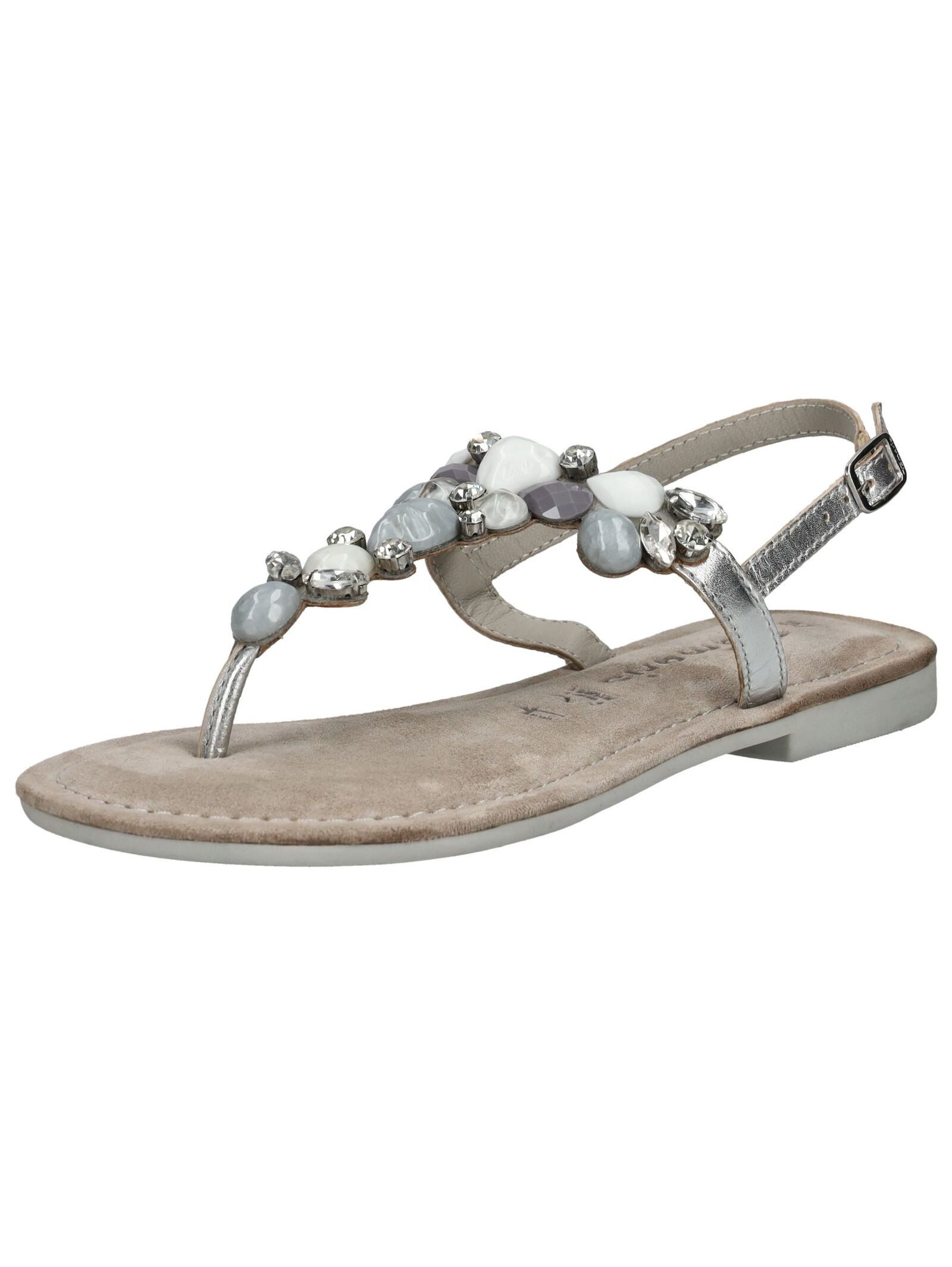 Tamaris Sandalen Veloursleder/Textil Zehentrenner günstig online kaufen