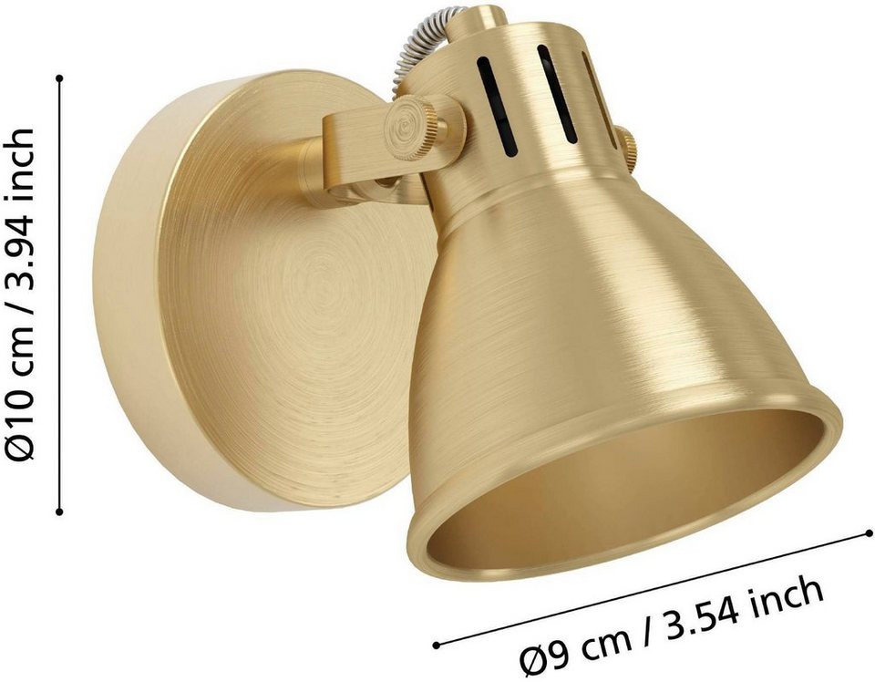 EGLO Deckenspot SERAS, Leuchtmittel wechselbar, ohne Leuchtmittel,  Deckenspot in messing und gold aus Stahl - inkl. GU10 - 3W, Hochwertige und  moderne Leuchte von EGLO Leuchten