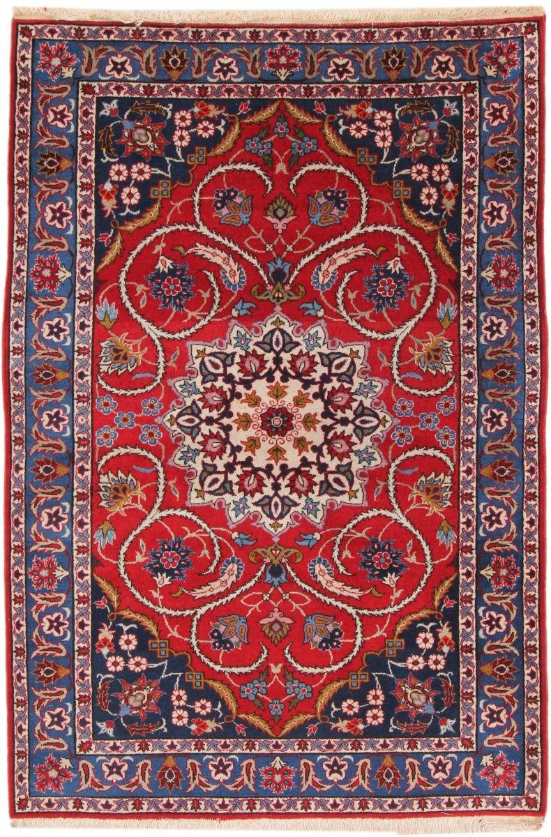 Orientteppich Isfahan 104x153 Handgeknüpfter Orientteppich / Perserteppich, Nain Trading, rechteckig, Höhe: 8 mm