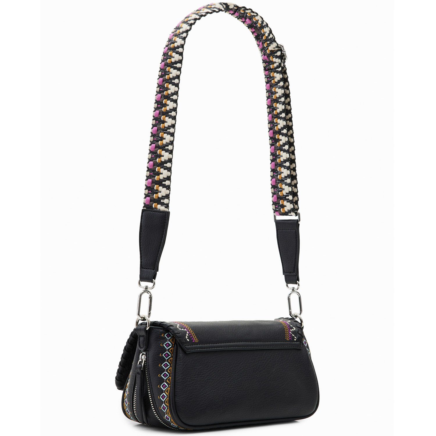 Desigual Umhängetasche Desigual Damen Schultertasche Rigoberta Tromso schwarz (1, 1-tlg., 1)