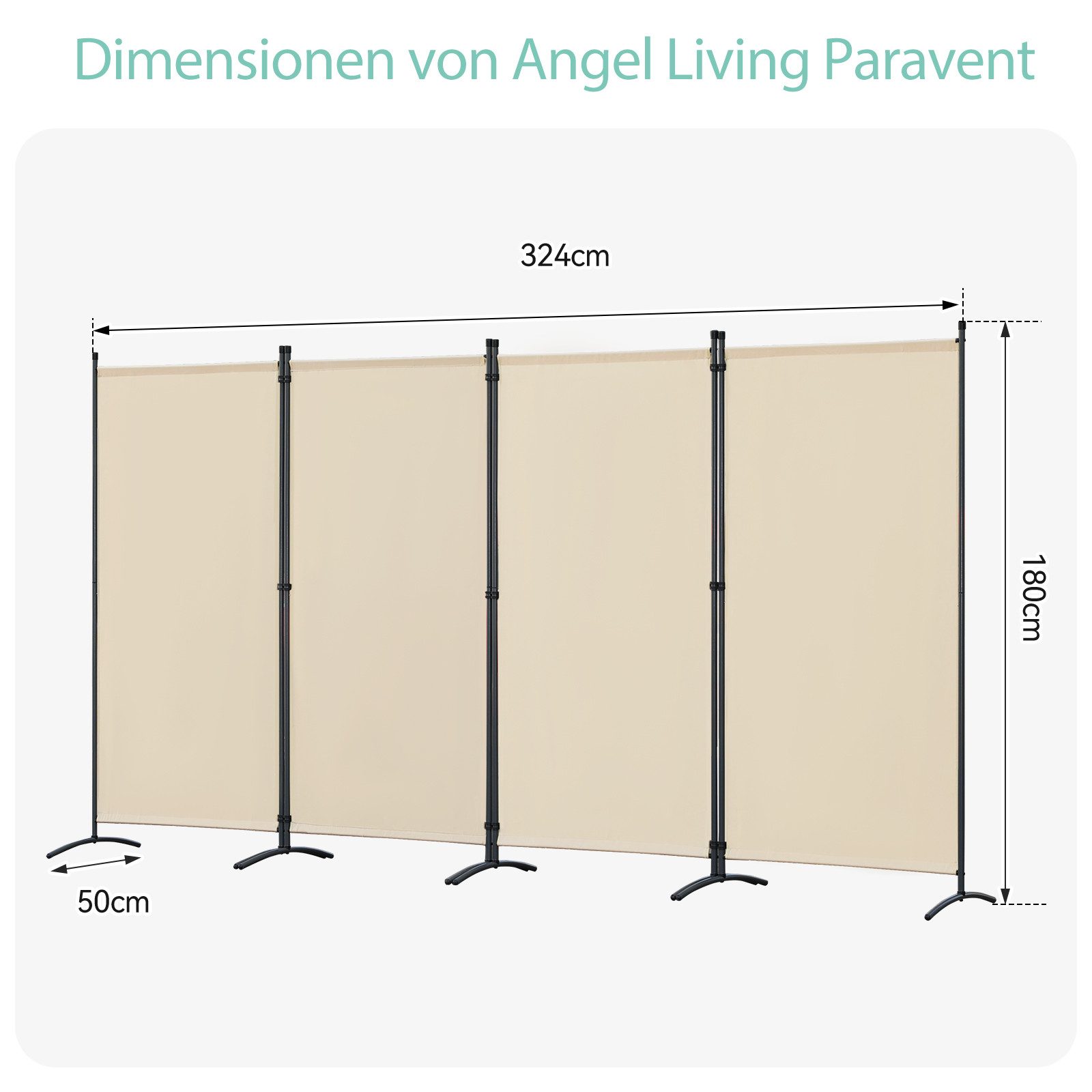 Angel Living Paravent 4-teiliger Paravent Raumteiler, günstig online kaufen