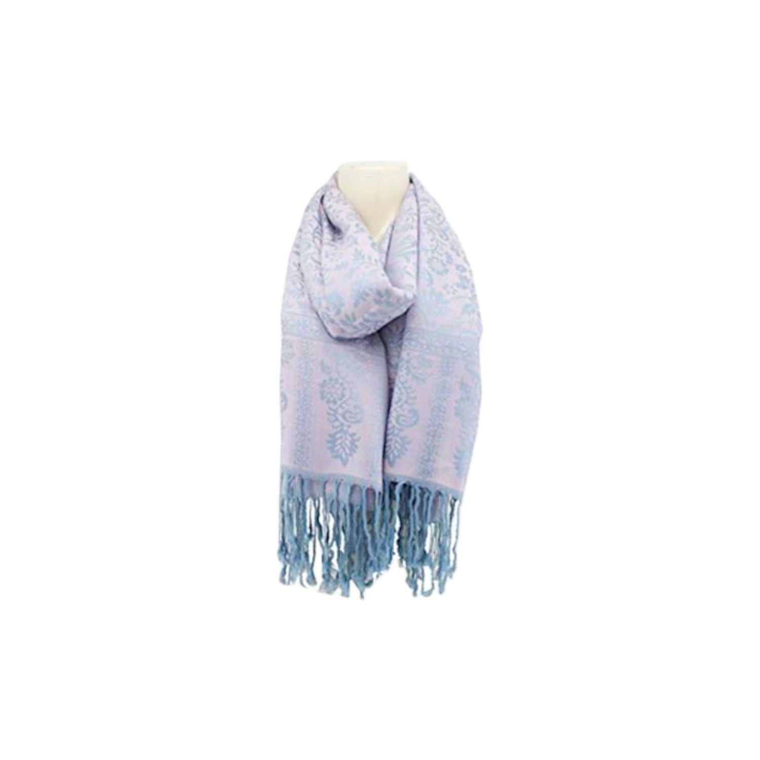 VewoTex Schal Damen Winterschal 175x70cm » Fransenschal mit Paisleymuster, (Einzelner Schal, 1-St. einteilig), » Blumen Muster » seidig weich