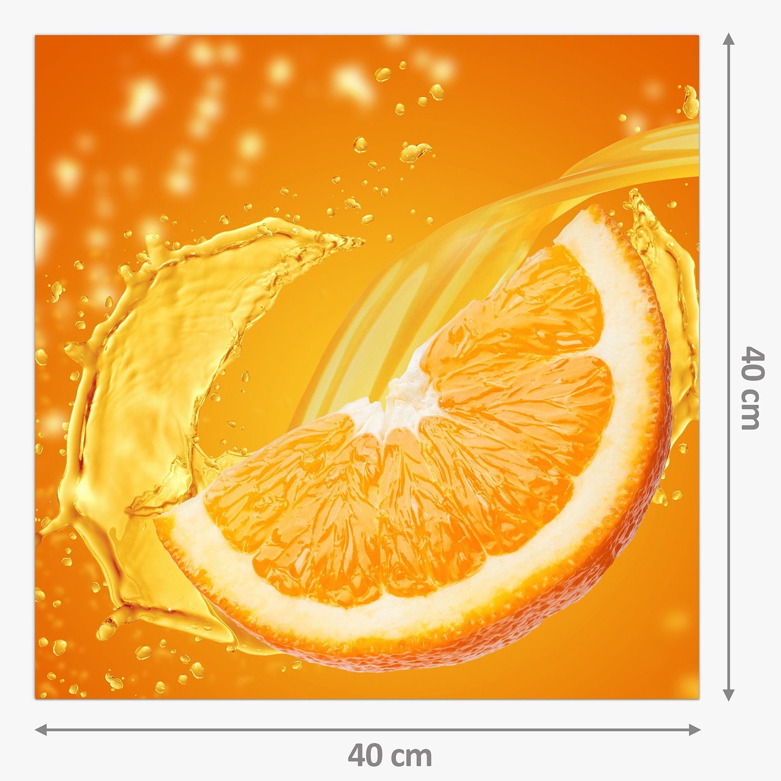 Spritzschutz Orangensaft Glas Primedeco Küchenrückwand mit Motiv Küchenrückwand