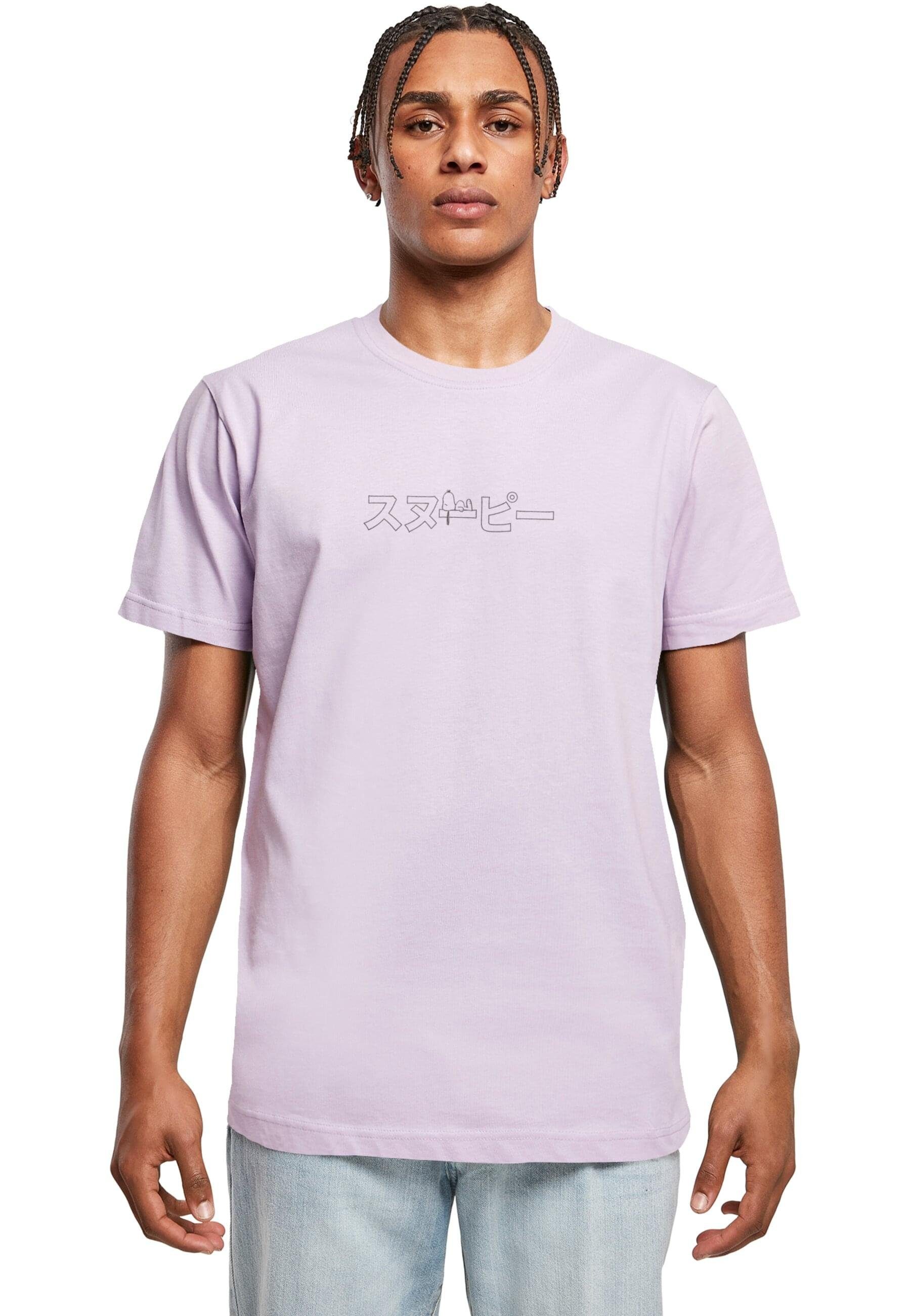 Merchcode T-Shirt Herren Peanuts - Snoopy relax T-Shirt Round Neck (1-tlg) lilac