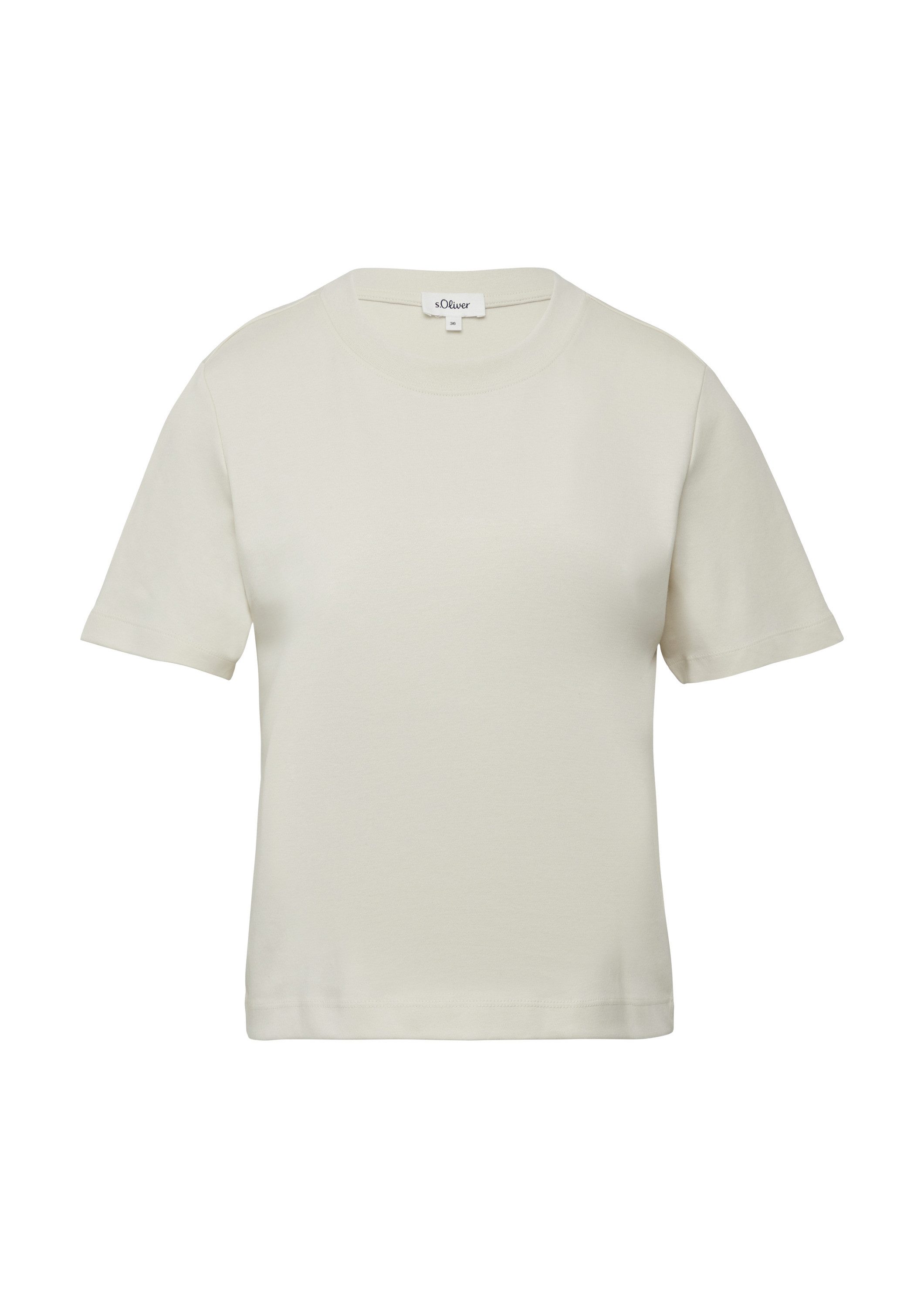 s.Oliver Kurzarmshirt T-Shirt T-Shirt aus Interlockjersey mit Rundhalsaussc günstig online kaufen