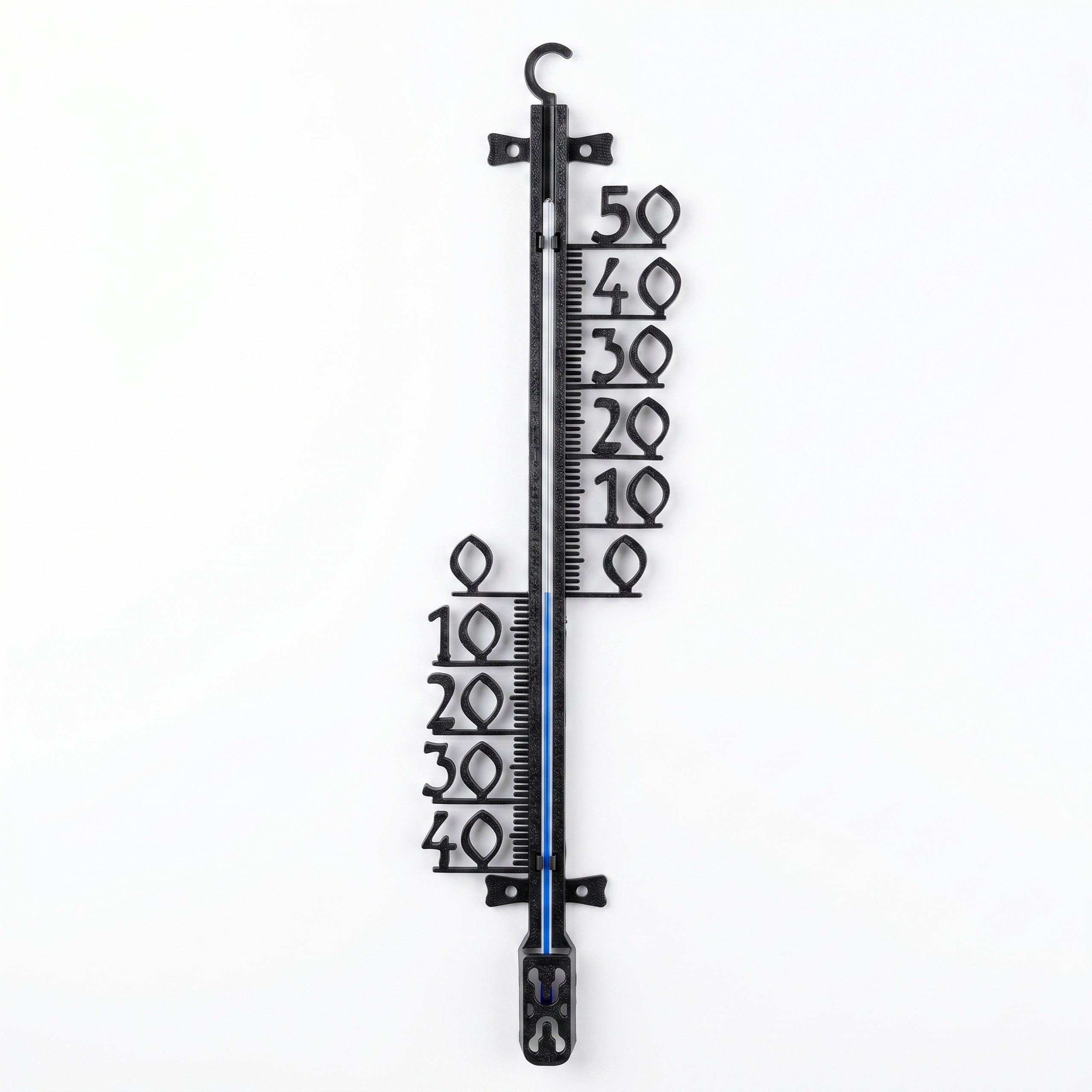 Lantelme Gartenthermometer 47cm Außenthermometer Analoge Temperaturanzeige -40 bis 50°C, 1-tlg., Aus Kunststoff Farbe Schwarz, Deutsche Herstellung Thermometer für Außen Garten und Innen