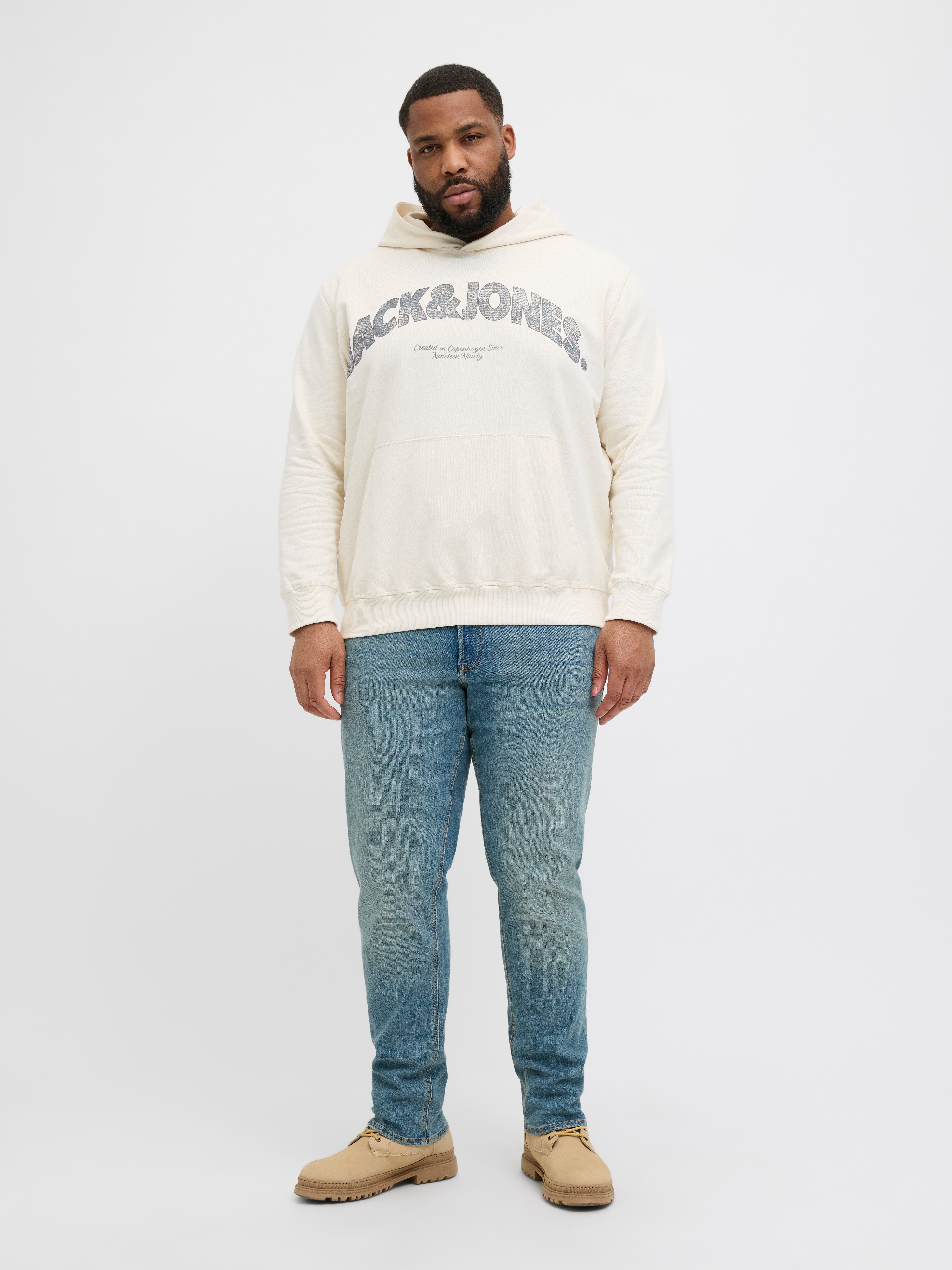 Jack & Jones PlusSize Kapuzensweatshirt JORALMERIA SWEAT HOOD PLS mit Logo Print