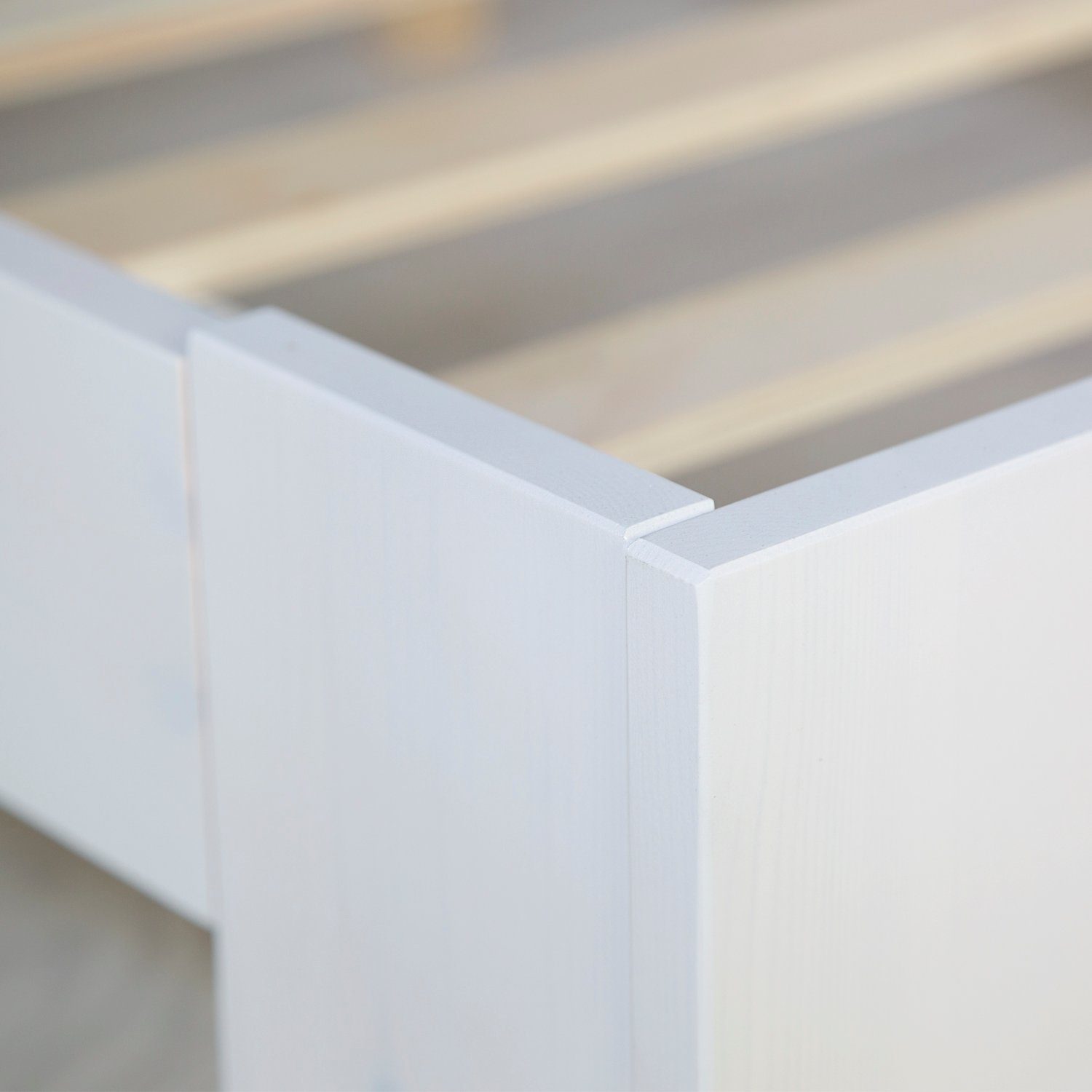 Homestyle4u Holzbett »Doppelbett mit Matratze Lattenrost 140x200 cm