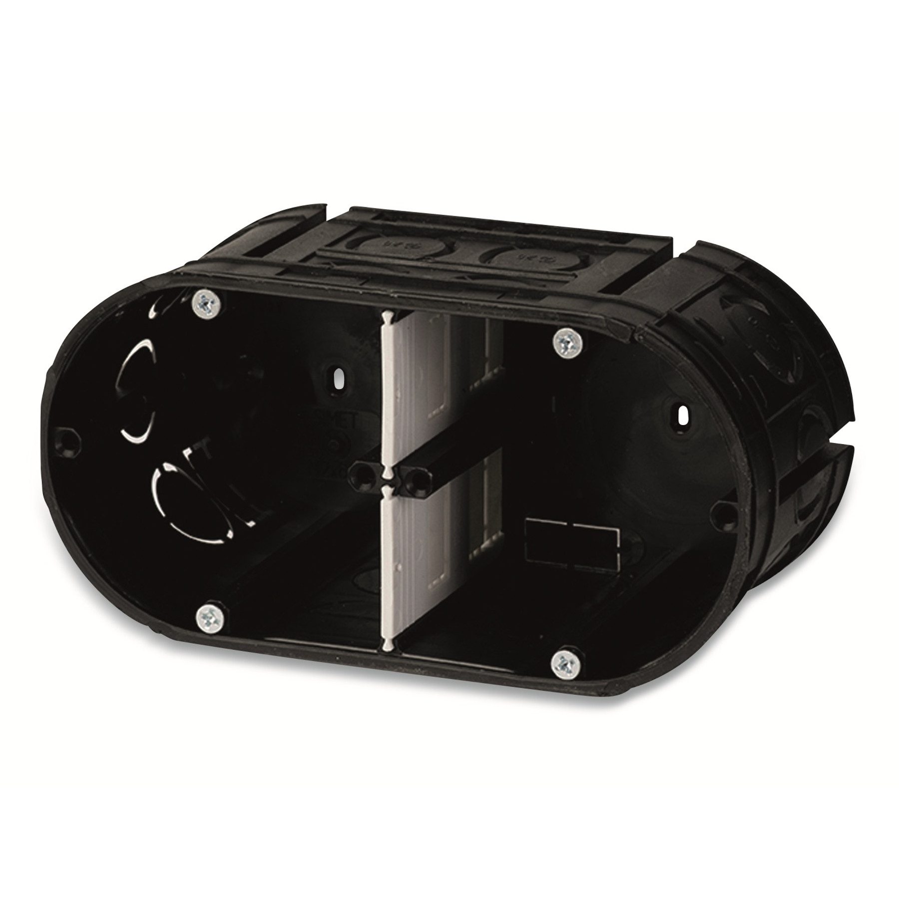 F-Tronic Montagedose F-TRONIC Gerätedose, UP, Ø 60 mm, Höhe 63 mm, massiv, 2-fach