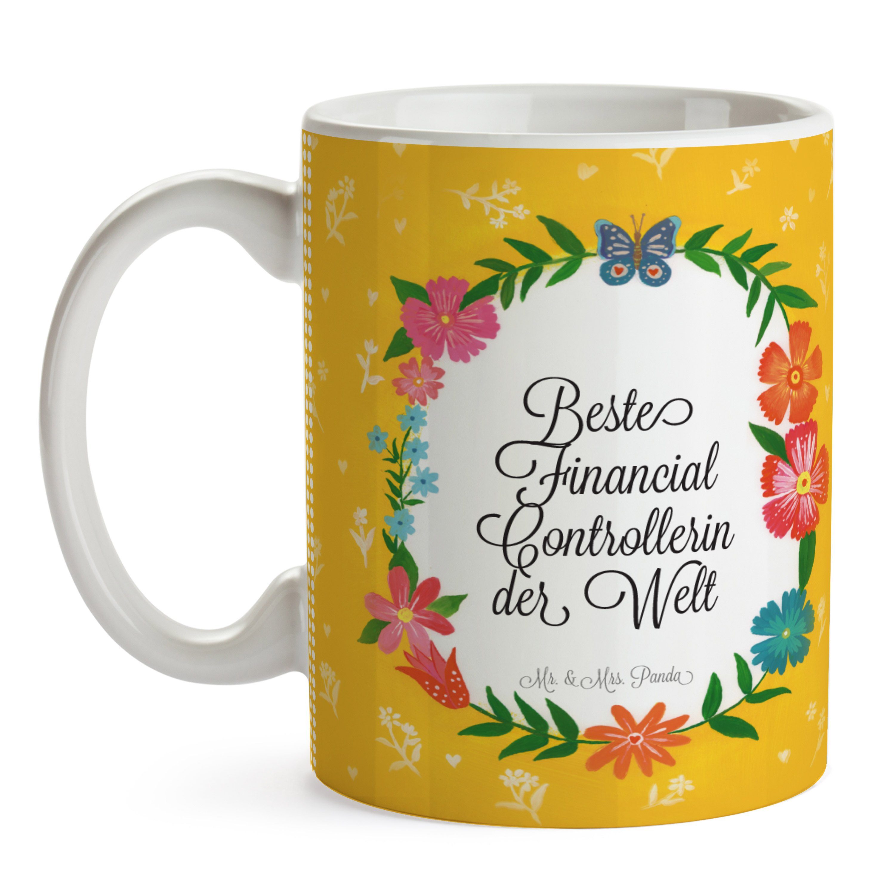 Panda Tasse & Geschenk, Financial - Controllerin Kaffeebecher, Mr. Keramik Mrs. Abschied, Tasse Sprü,