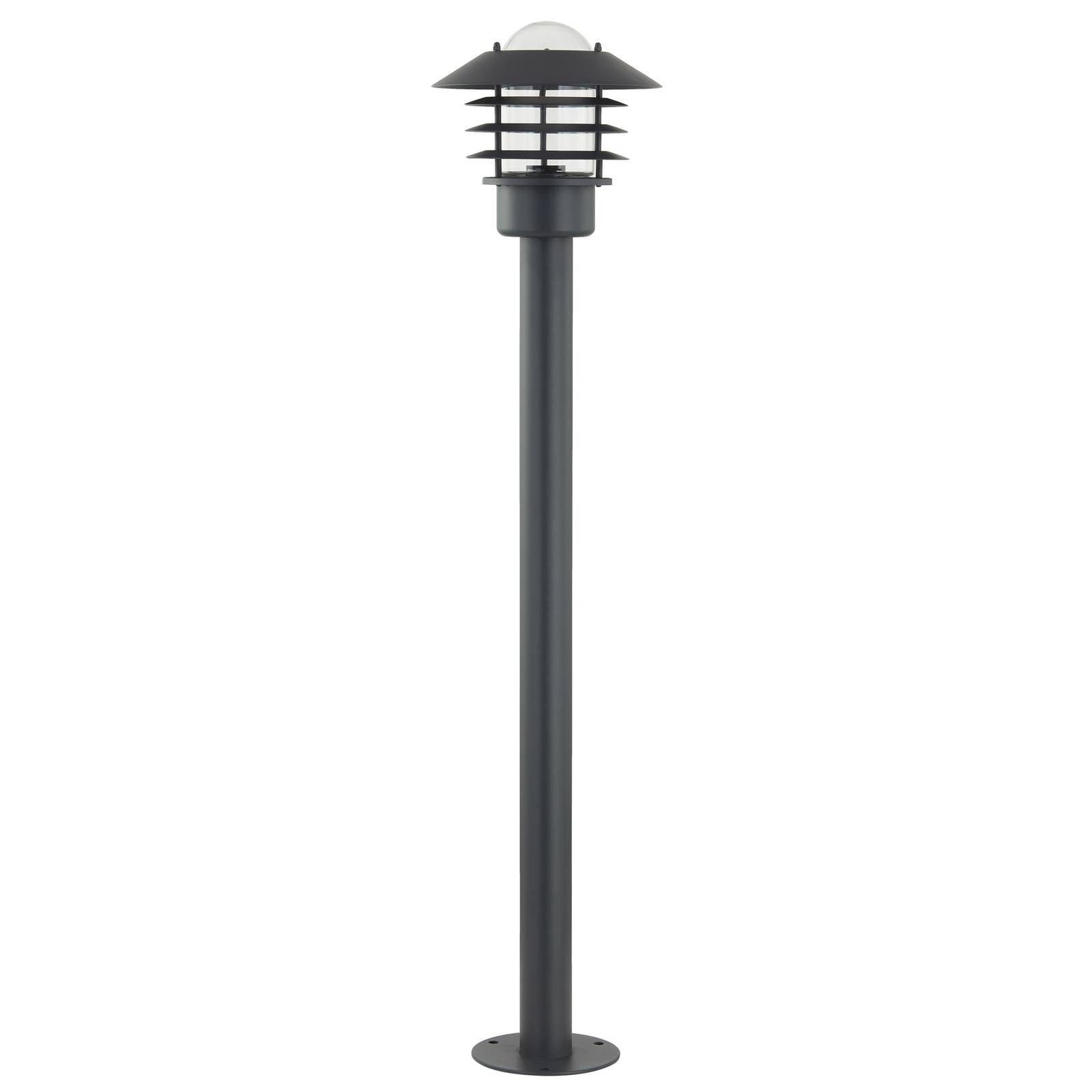 Lindby Außen-Stehlampe Belmiro, Metall, Schwarz IP44, 1 x 15 W LED