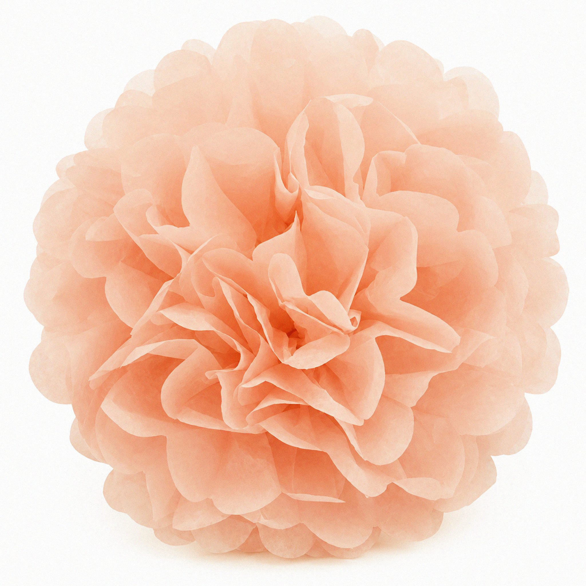 Creativery Pompon, Pompon 35cm Papier 1 Stück Apricot