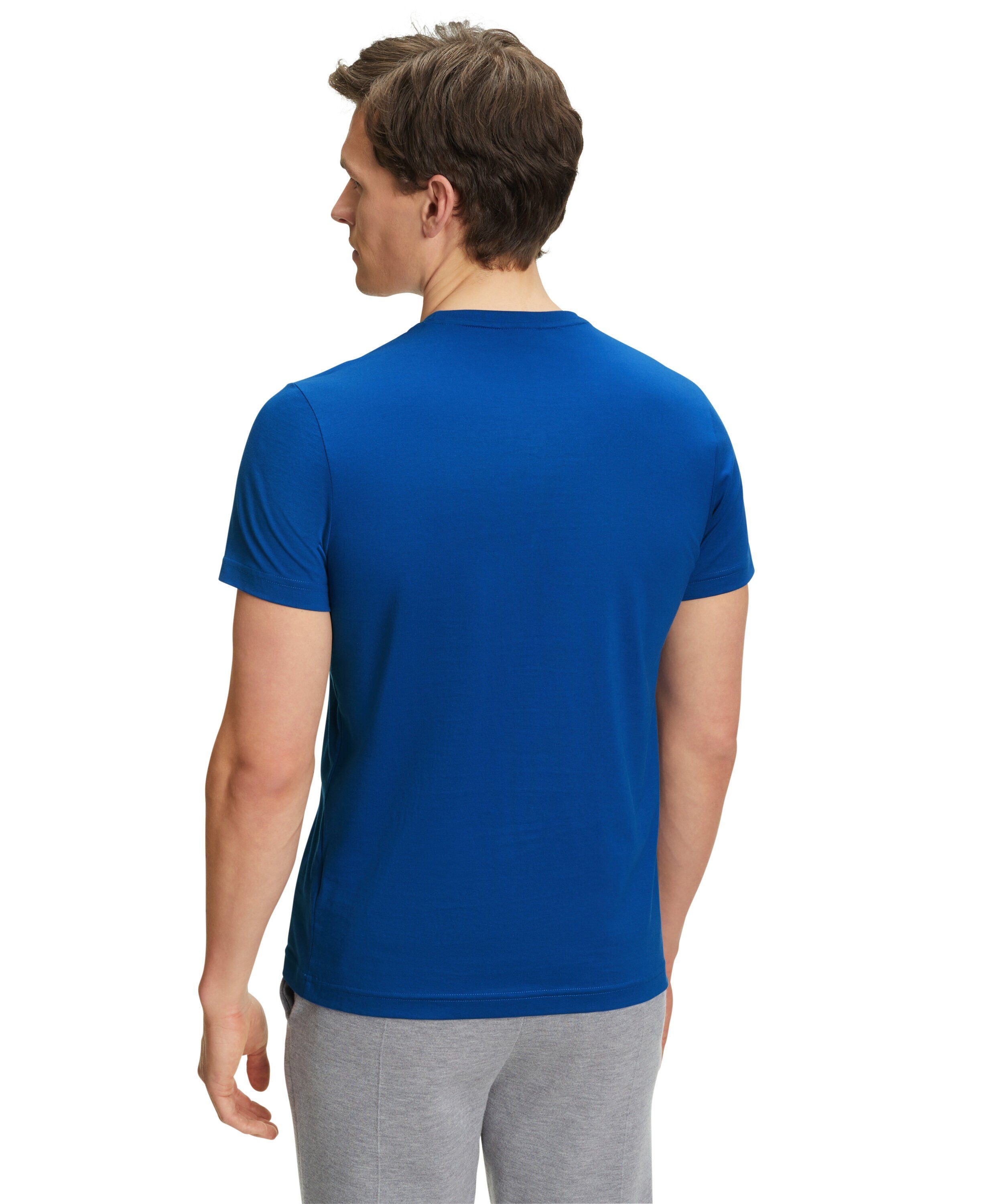 (6493) (1-tlg) T-Shirt blue petrol Pima-Baumwolle aus hochwertiger FALKE