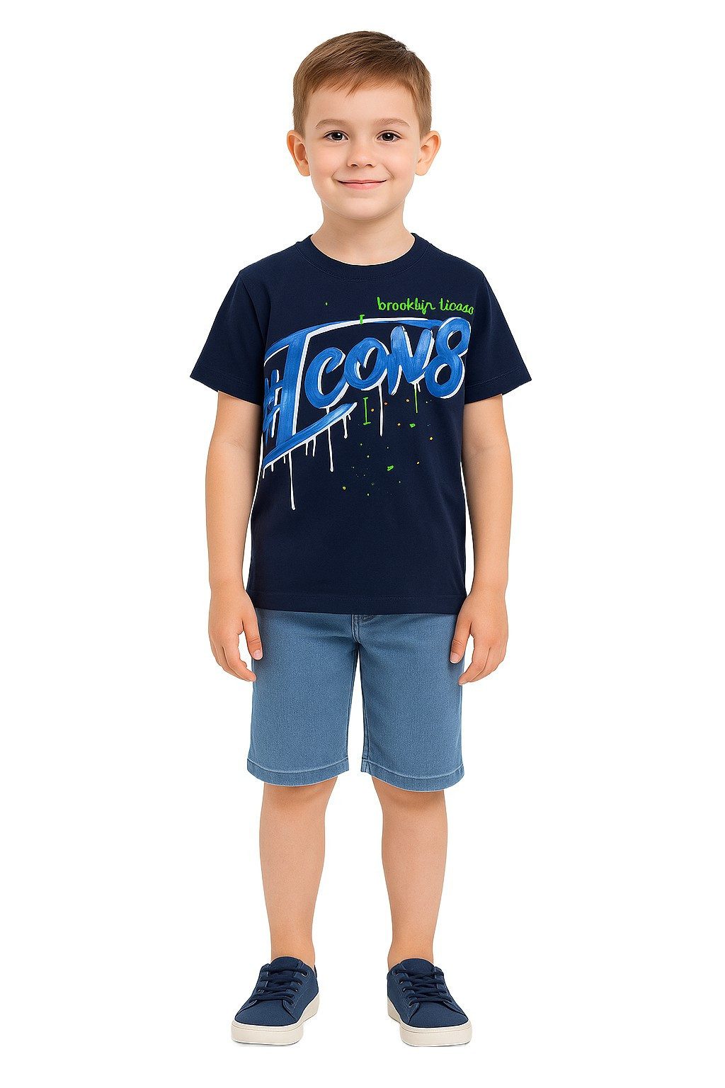 T-Shirt & Bermudas T-Shirt + Shorts Sommerset Bermuda Jeansshorts Sommer JS7626e