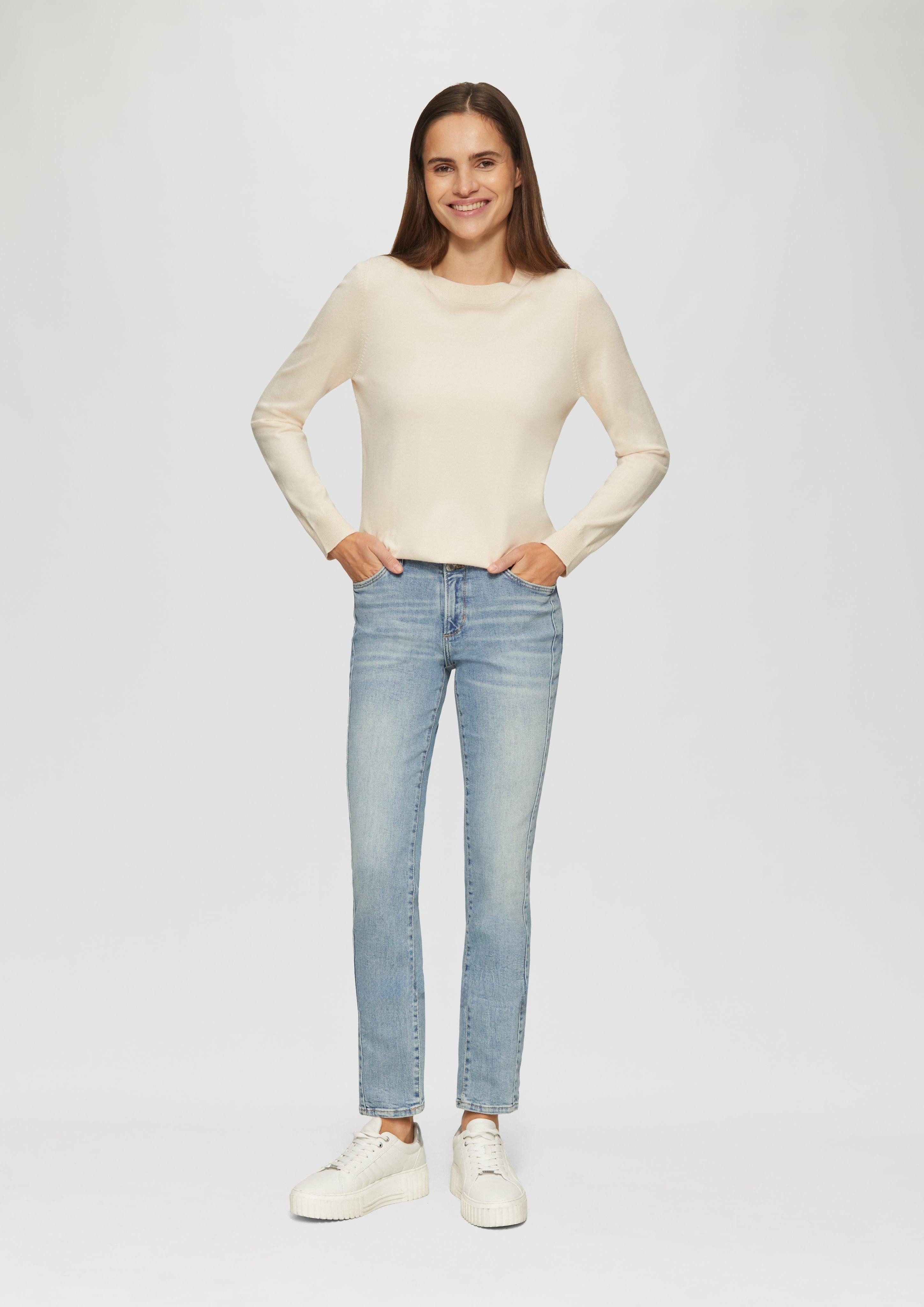 s.Oliver 5-Pocket-Jeans Teilungsnaht günstig online kaufen
