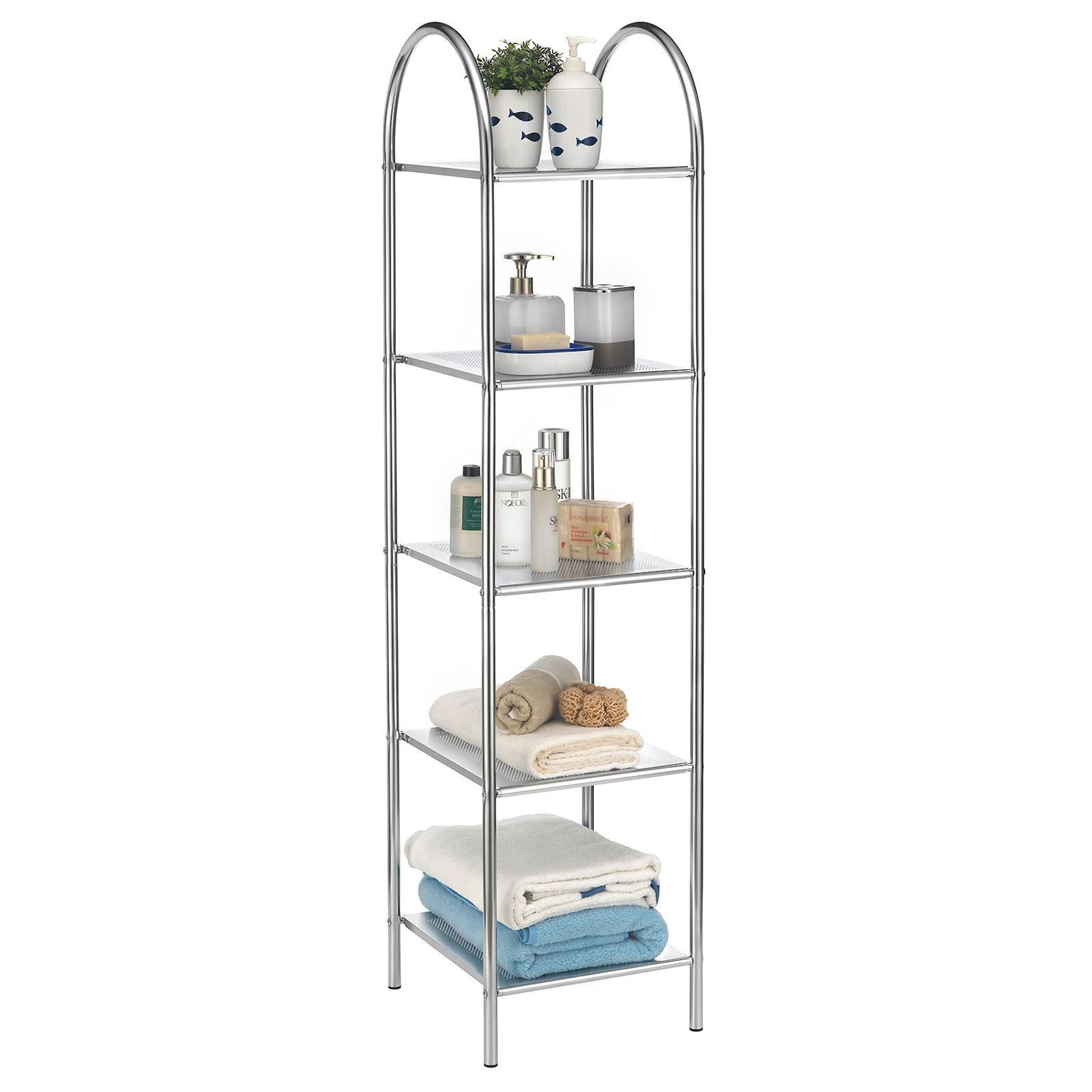 CARO-Möbel Standregal SECA, Badregal Handtuchregal Wandregal Bad Standregal günstig online kaufen