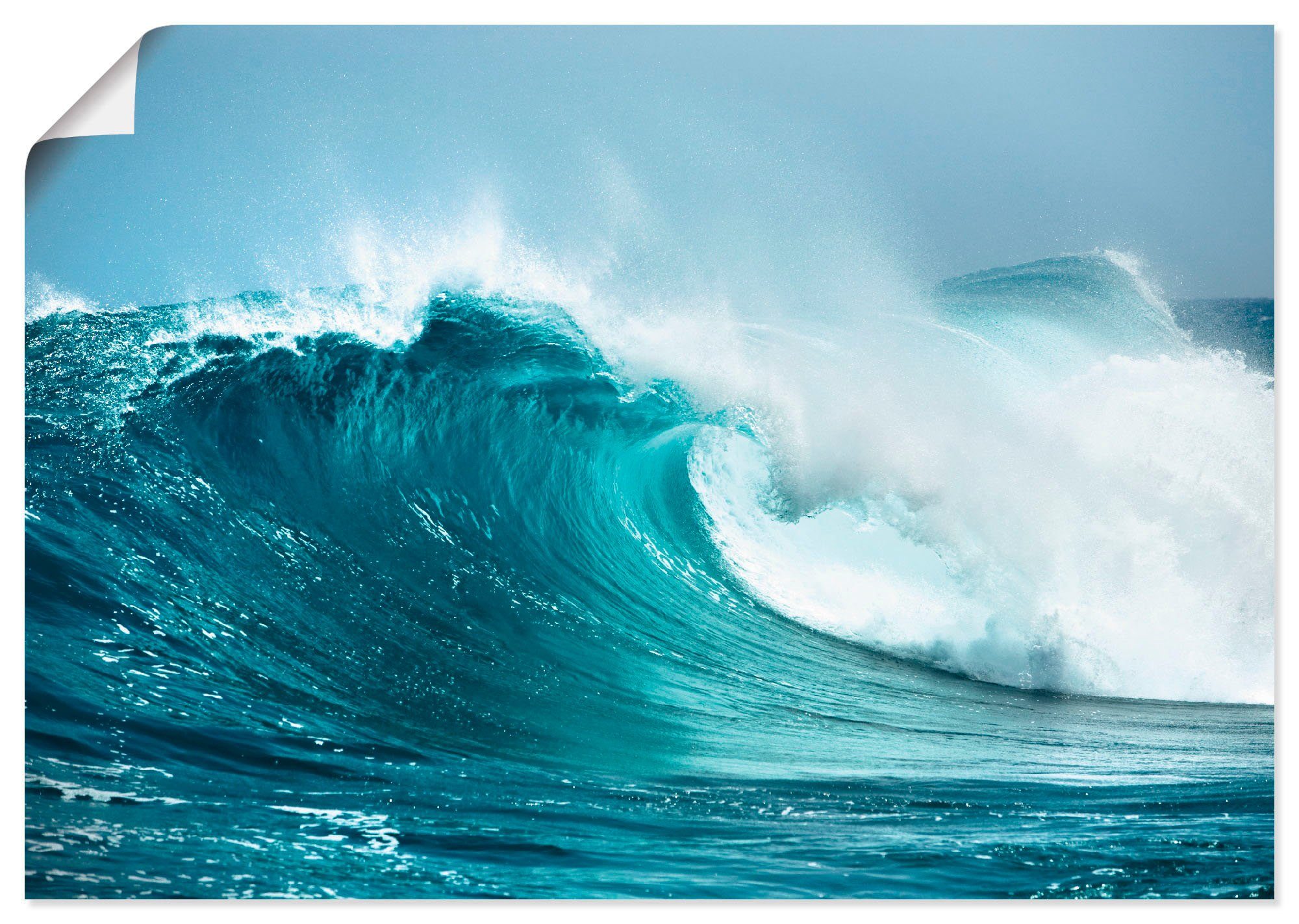 Artland Wandbild Ozeanwelle, Gewässer (1 St), als Alubild, Leinwandbild, Wandaufkleber oder Poster in versch. Größen