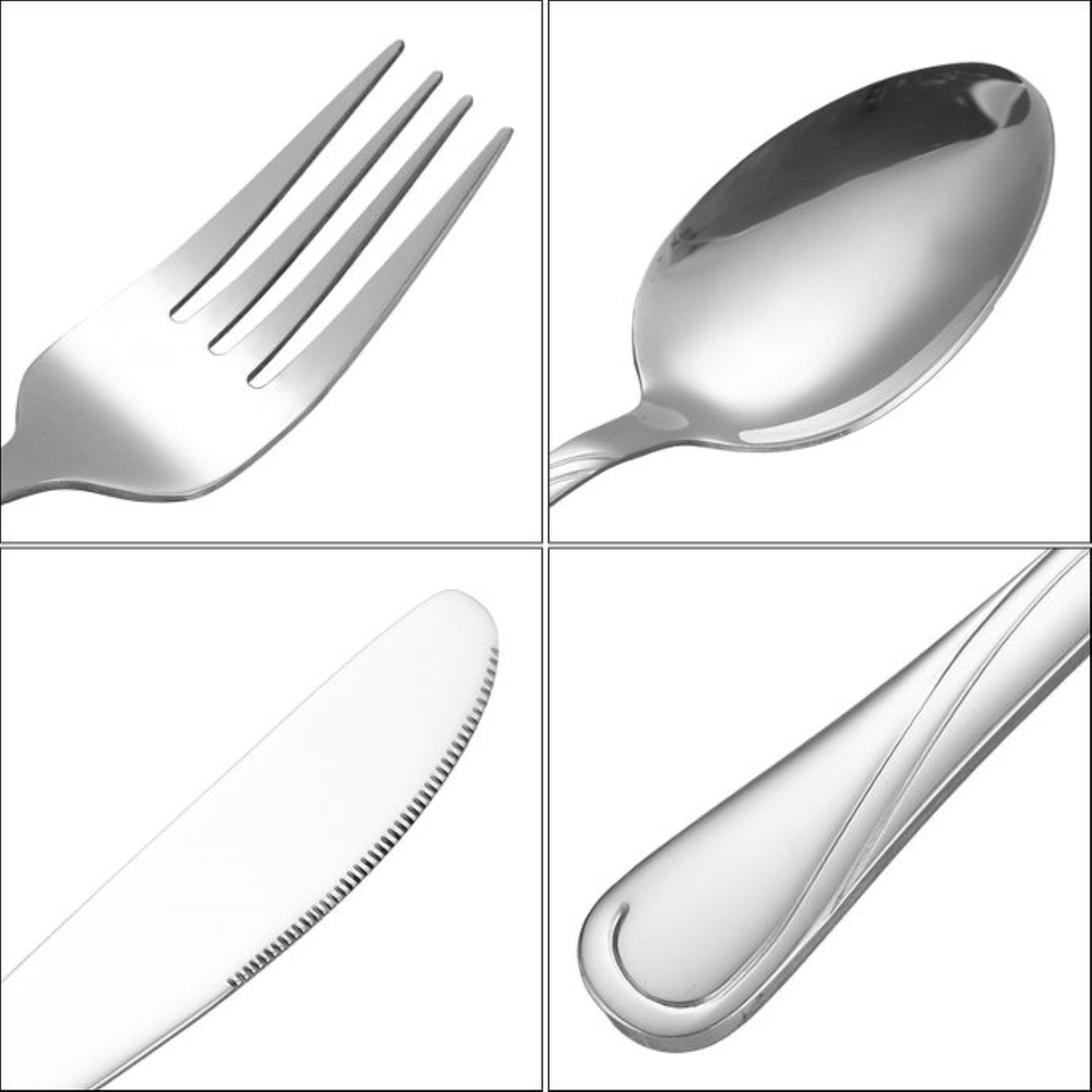 Cheffinger Besteck-Set 72 tlg Besteck-Set für 12 Personen aus hochwertigem 18/10 Edelstahl