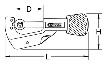 KS Tools Rohrschneider, Teleskop-Rohrabschneider, 3-32 mm