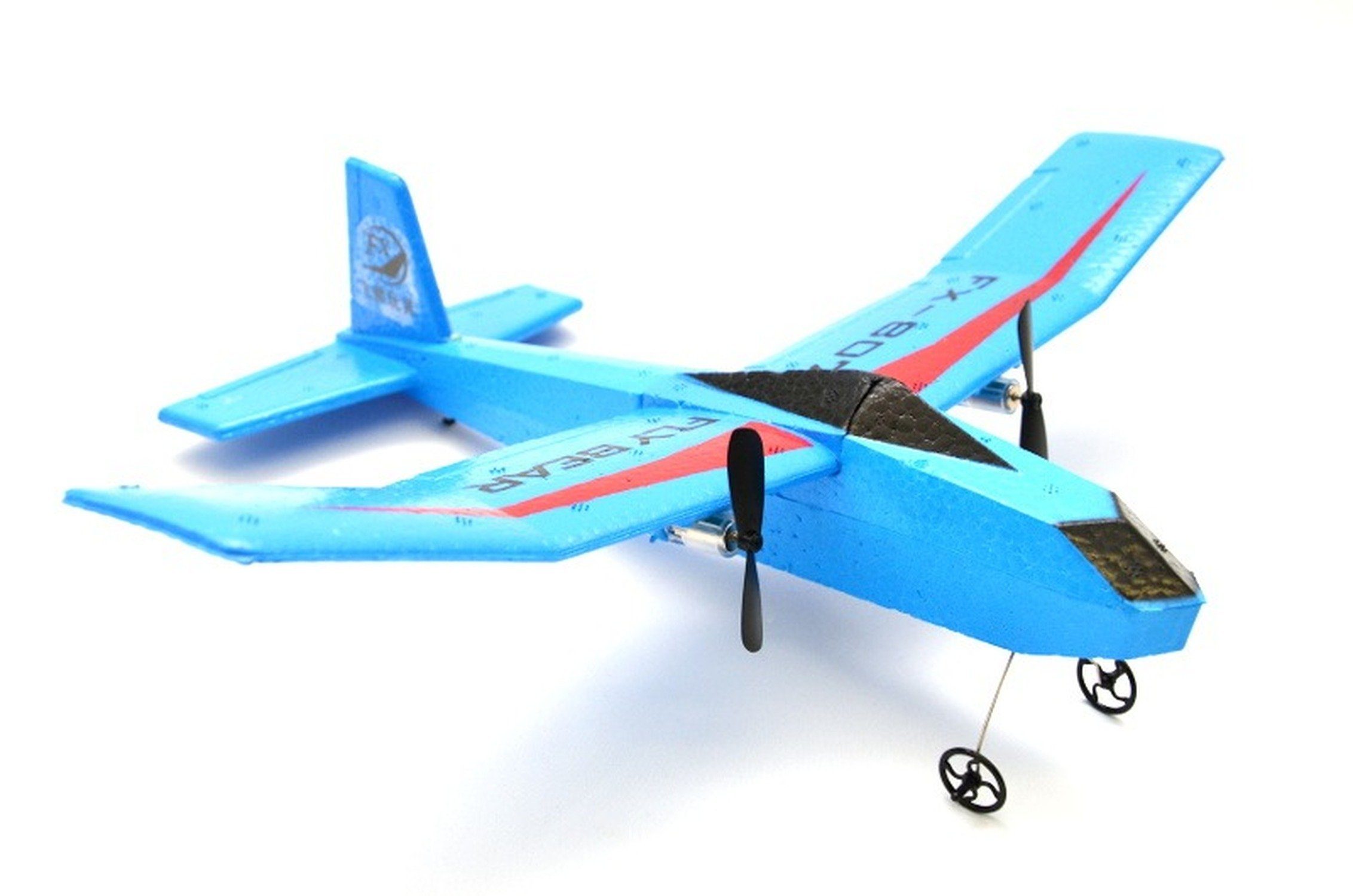 TPFLiving RC-Flugzeug Flybear mit Fernbedienung - Höhen- und Seitenruder  (Ferngesteuertes Flugzeug aus stabilem Styropor, Spielzeug mit Fernbedienung  für Jugendliche ab 8 Jahren), Motor: 1 x Elektro Motor - Akku: 1 x  Volt/0.15Ah - Farbe: blau