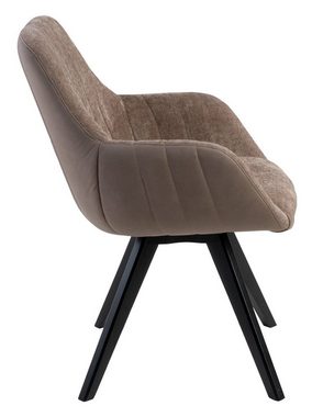 G+K Möbelvertriebs GmbH Sessel CENTRAL, Kunstfaser, Taupe, B 58 cm, T 55 cm, Buchenholzgestell, 90 Grad drehbar