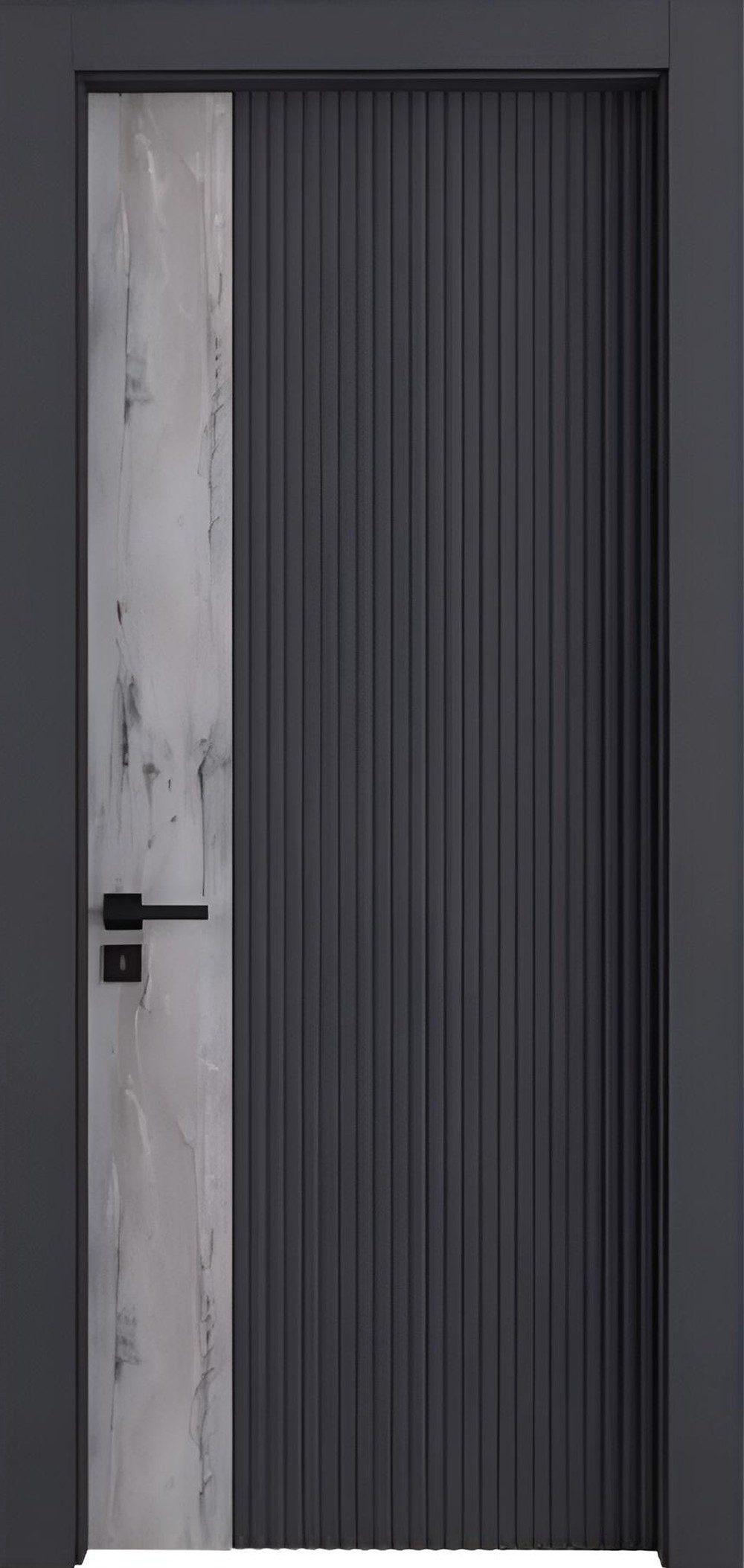 Xlmoebel Zimmertür Dunkelgraue Moderne Designer Haustür für Hotels und Wohnungen, Made in Europa