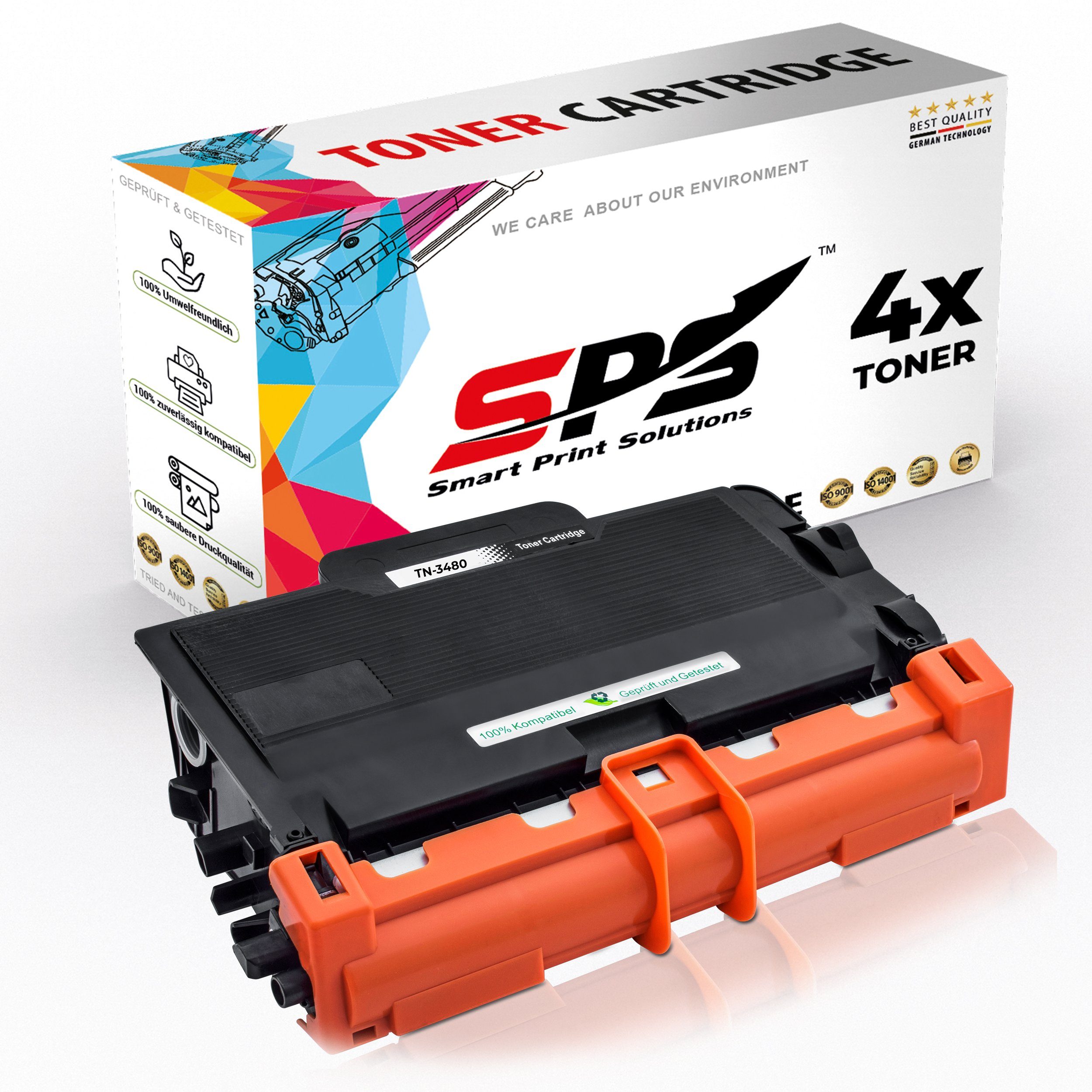 Pack) SPS (4er Kompatibel HL-L5200 Tonerkartusche TN-3430, Brother für