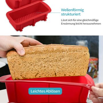 Daisred Brotbackform Silikon Backform Rechteckig für Kuchen und Brote, (1-tlg)