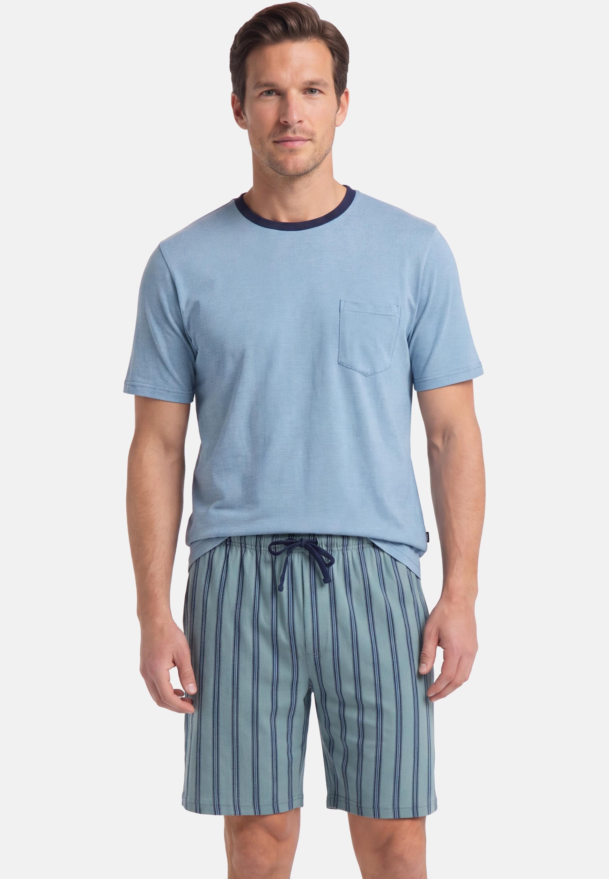Ammann Pyjama Mix & Match (Set, 2 tlg) Schlafanzug - Baumwolle - Blickdicht - Set aus T-Shirt und kurzer Hose