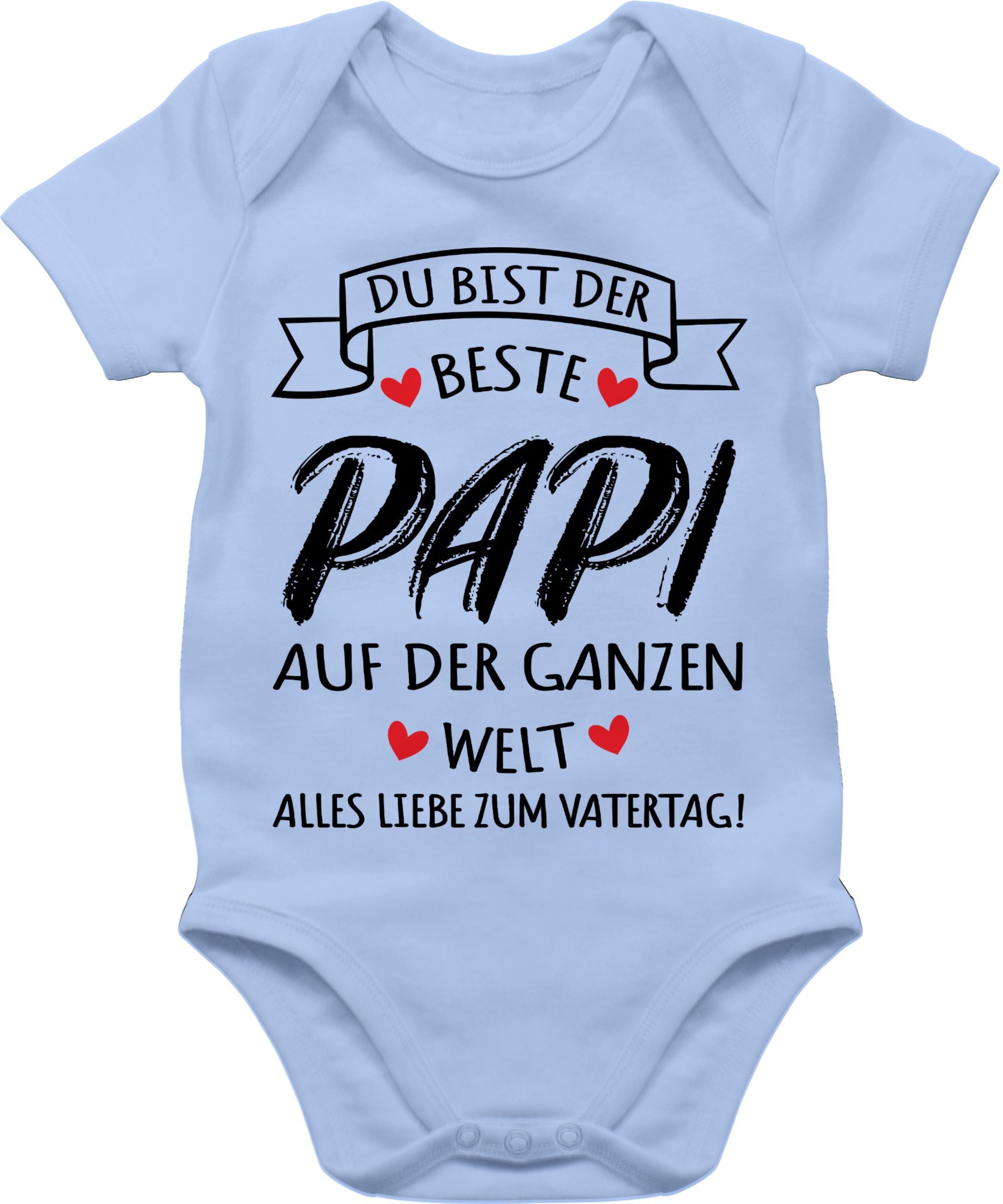 Shirtracer Shirtbody Beste Papa der Welt Geschenke, Alles liebe zum Vatertag Geschenk Vatertag Baby