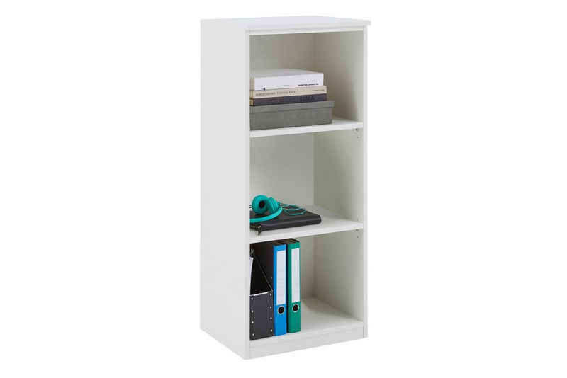 boho office® Regal »be.smart«, 40 cm breit mit 2 höhenverstellbaren Einlegeböden und einstellbaren Füßen in weiß