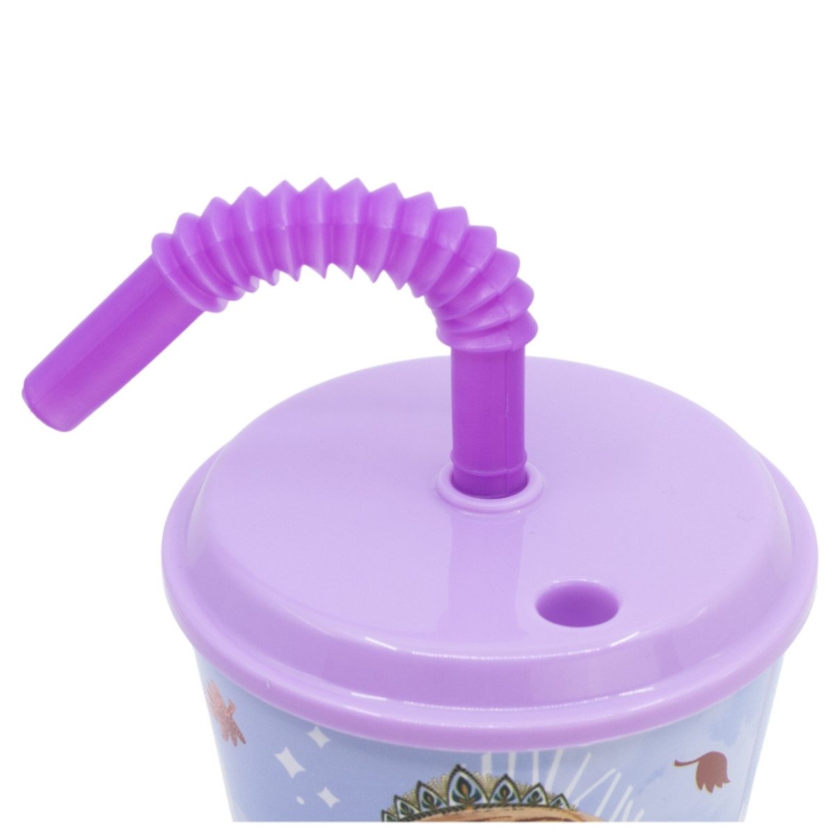 Disney Frozen Trinkflasche Trinkbecher 430 ml mit Deckel und Strohhalm