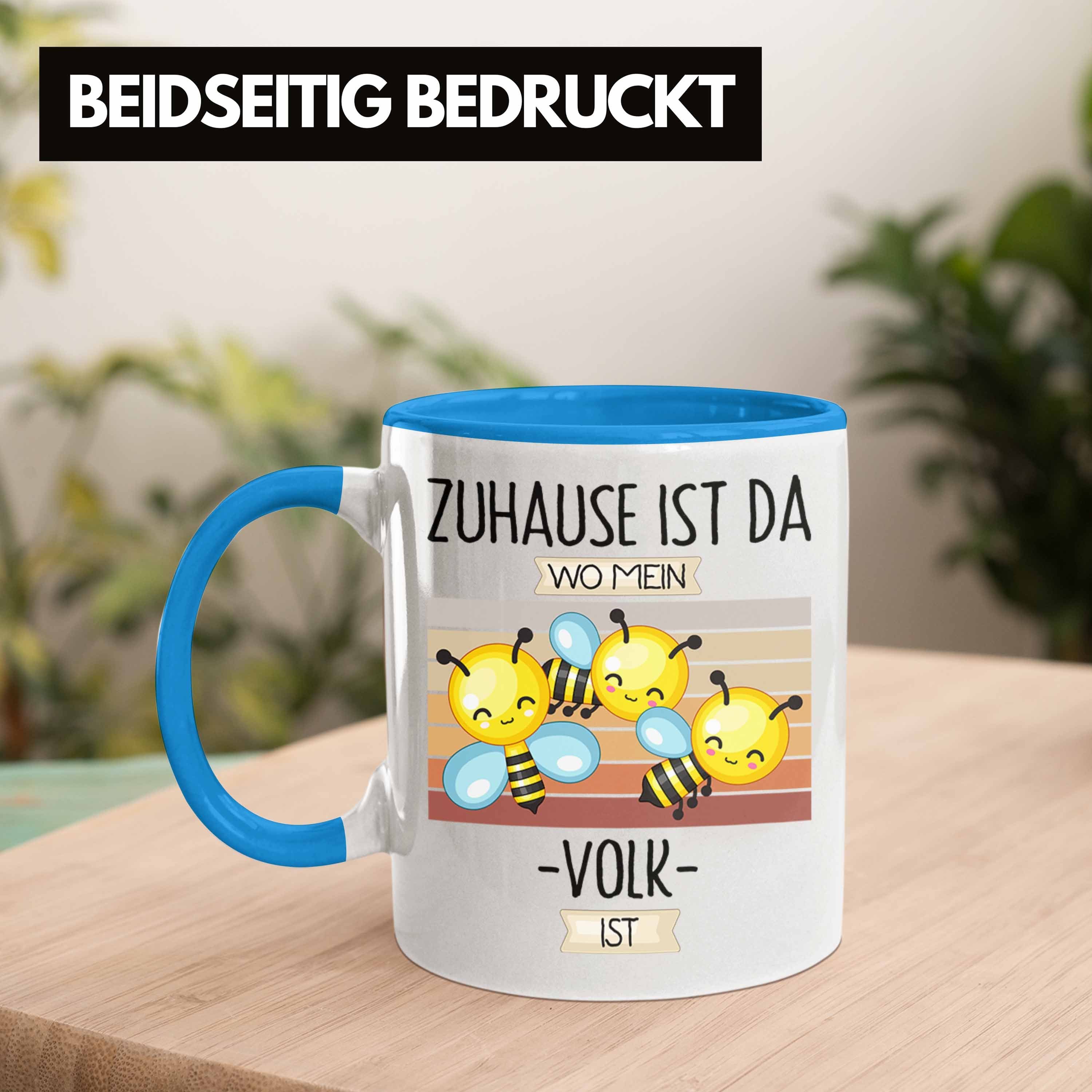 Blau Lustiger Imker Tasse Zuhause Tasse Da Ist Geschenkidee Spruch Wo Trendation Me Geschenk