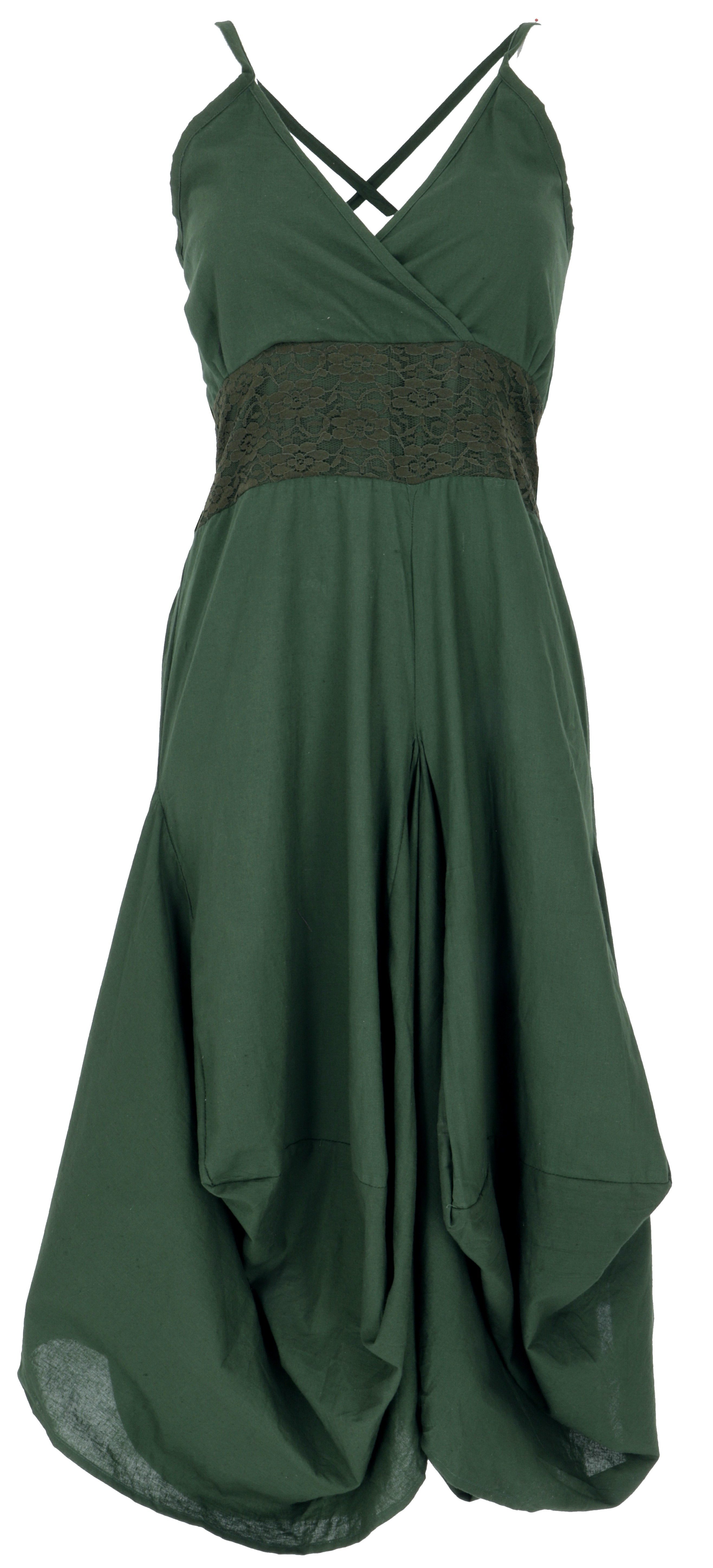 Midikleid Langes Sommerkleid Hippie chic - olive/dunkle..