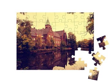 puzzleYOU Puzzle Schlosspark in Dänemark im Herbst, 48 Puzzleteile, puzzleYOU-Kollektionen Dänemark, Skandinavien