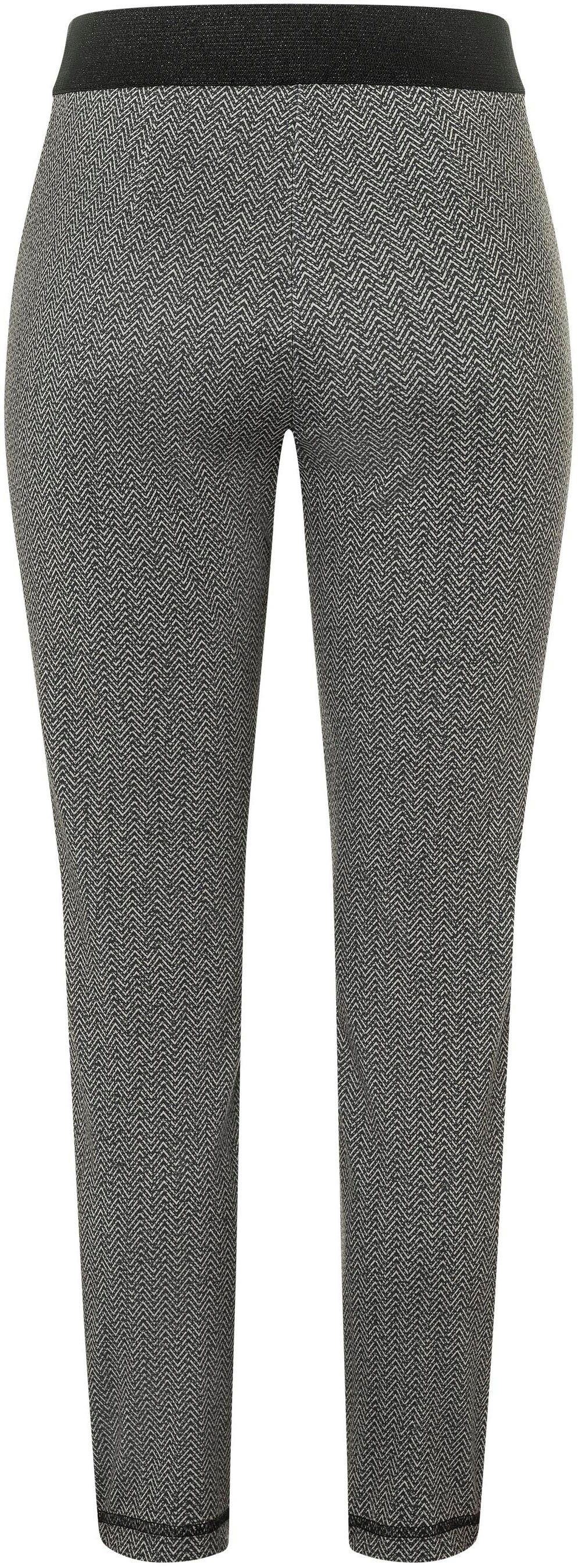 MAC Jerseyhose easy smart mit grey printed Reißerschluss-Taschen dezenten steel