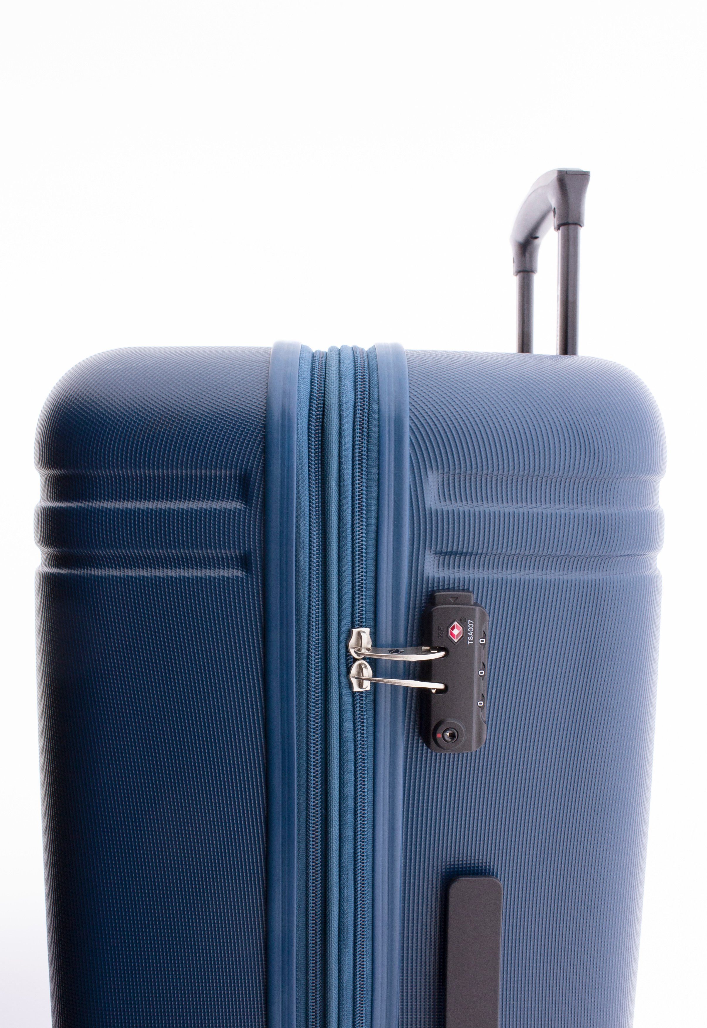 55 Dehnfalte, Rollen, Farben Handgepäck-Trolley - TSA, 4 Koffer blau GLADIATOR cm, div.