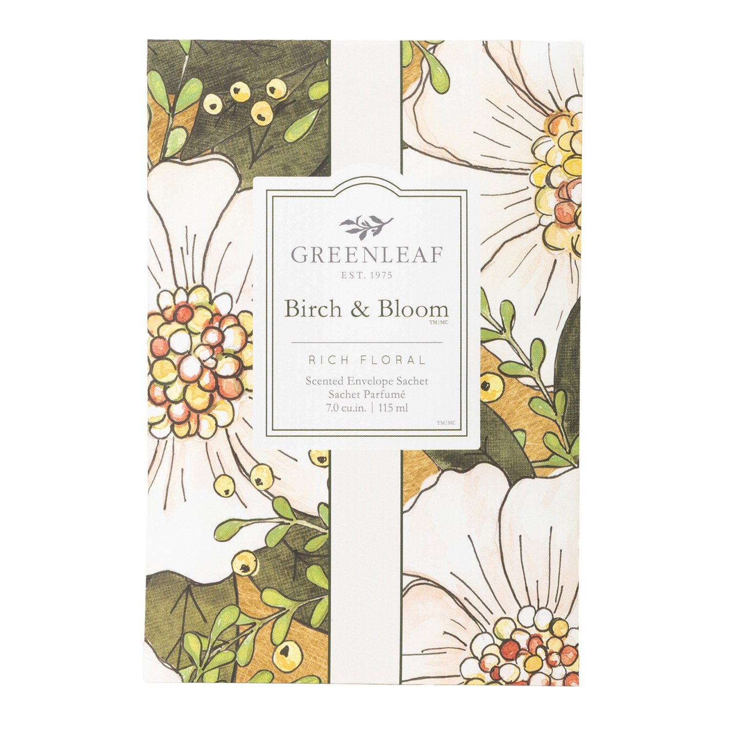 Greenleaf Anti-Geruchs-Säckchen Birch & Bloom (1-St), Duft Sachets aus parfümierter Tonerde 115 ml